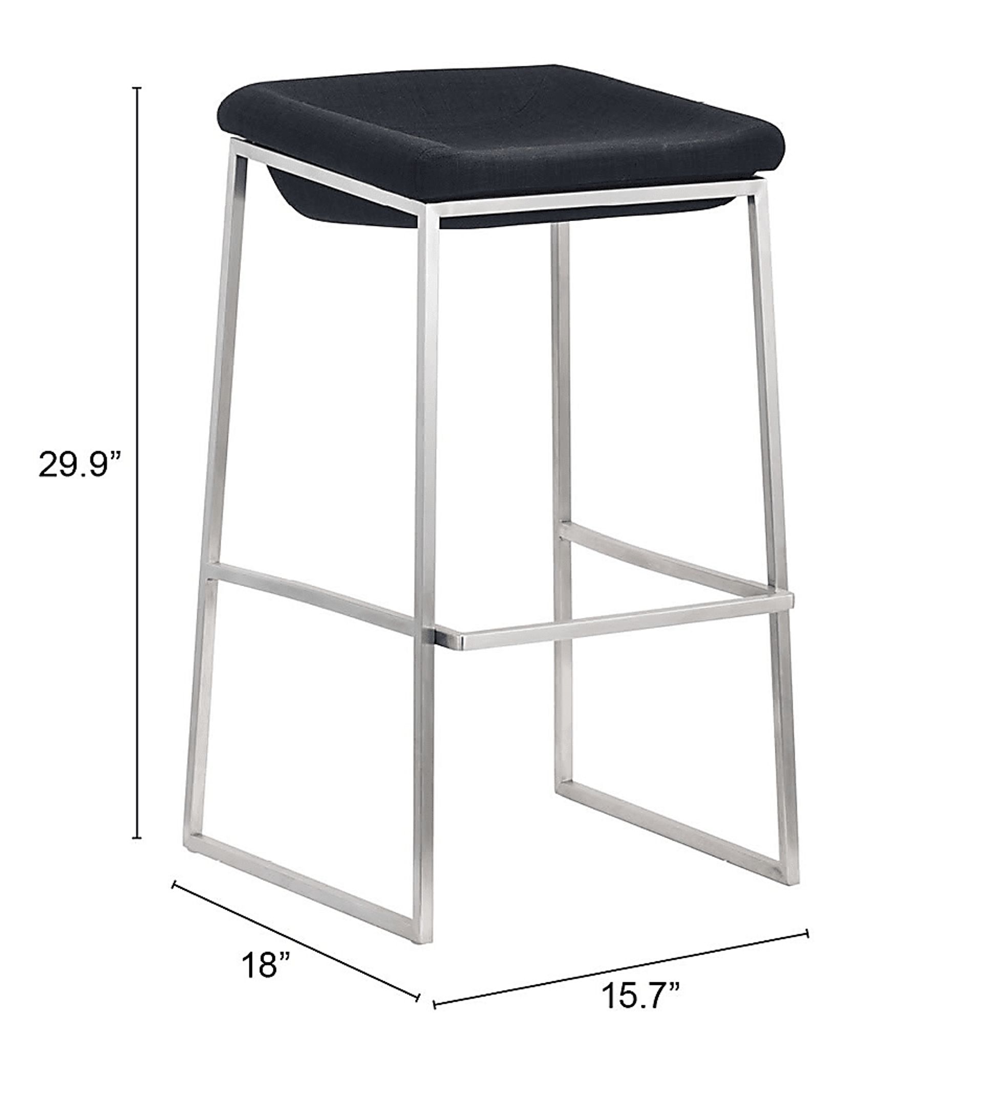 Xantho Dark Gray Barstool, Set of 2 - Image 5