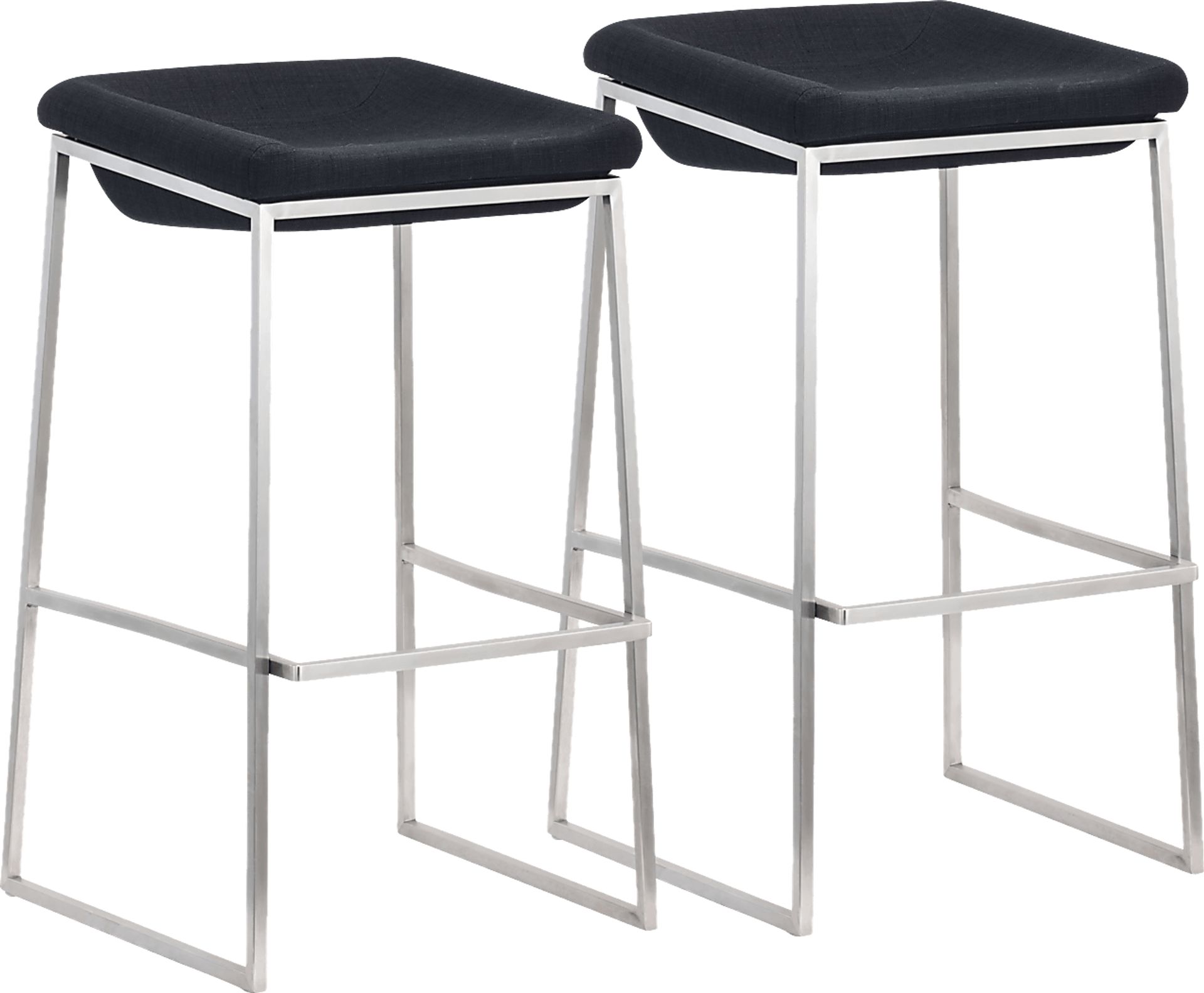 Xantho Dark Gray Barstool, Set of 2 - Image 1