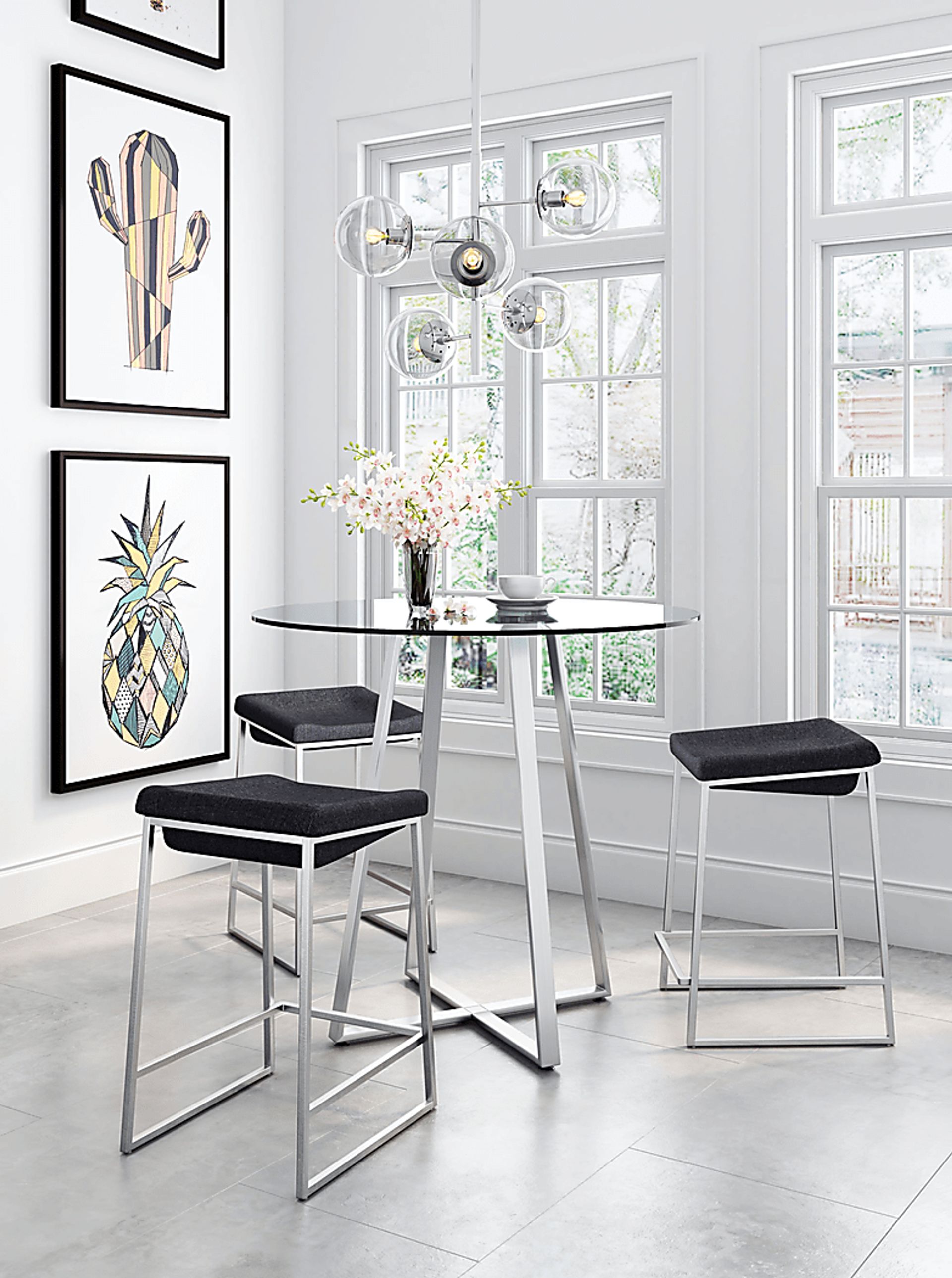 Xantho Dark Gray Counter Height Stool, Set of 2 - Image 5