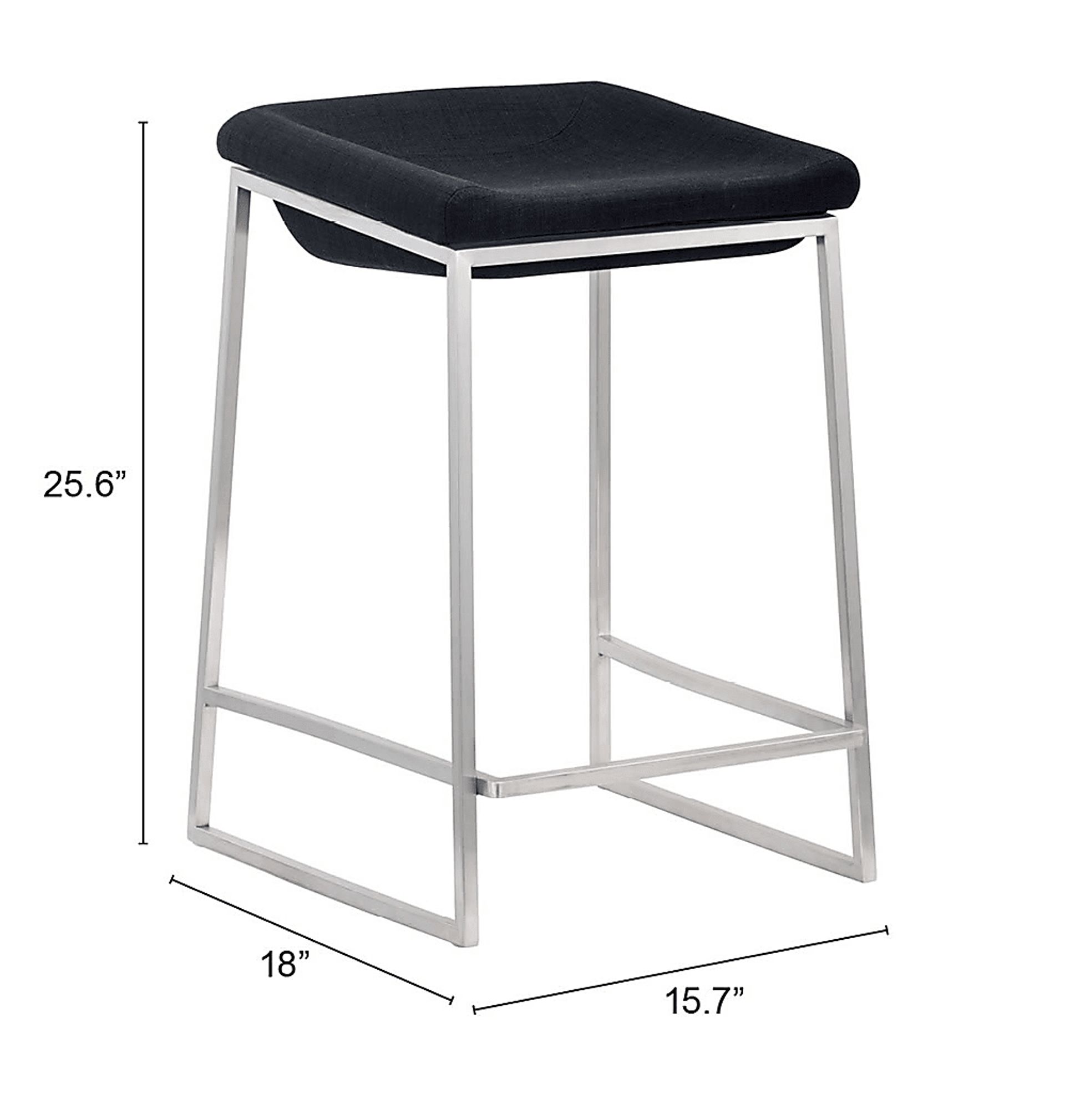 Xantho Dark Gray Counter Height Stool, Set of 2 - Image 6