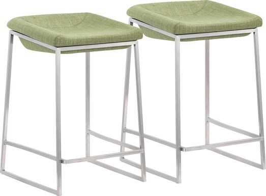 Xantho Green Counter Height Stool, Set of 2