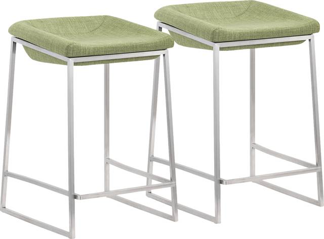 Xantho Green Counter Height Stool, Set of 2 - Thumbnail - Image 1