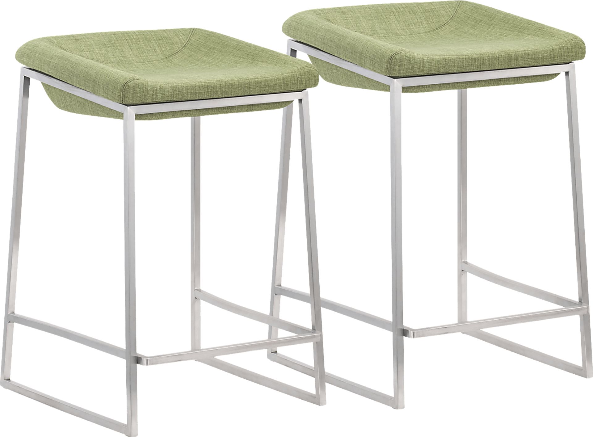 Xantho Green Counter Height Stool, Set of 2 - Image 1