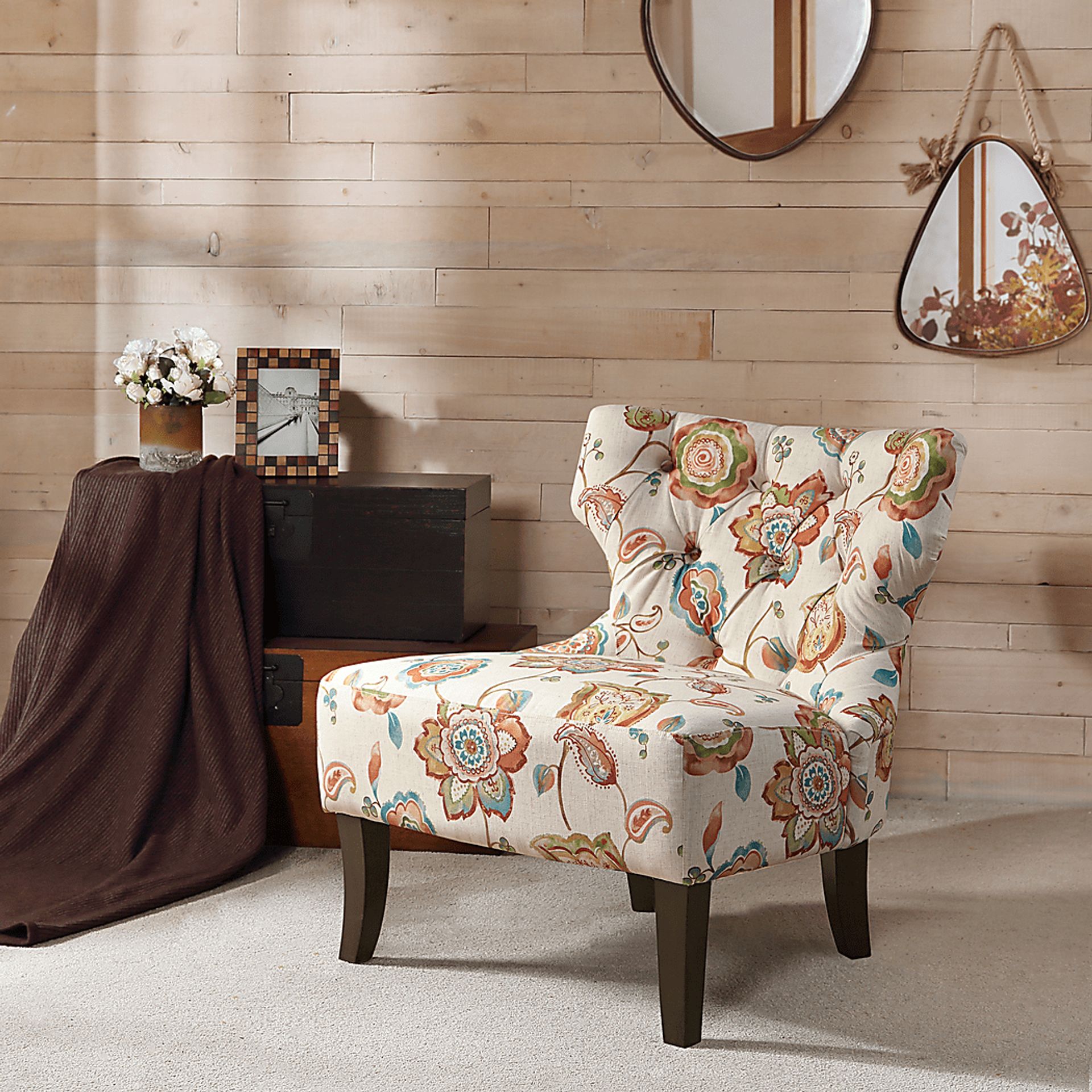 Xenia Orange Accent Chair - Image 2