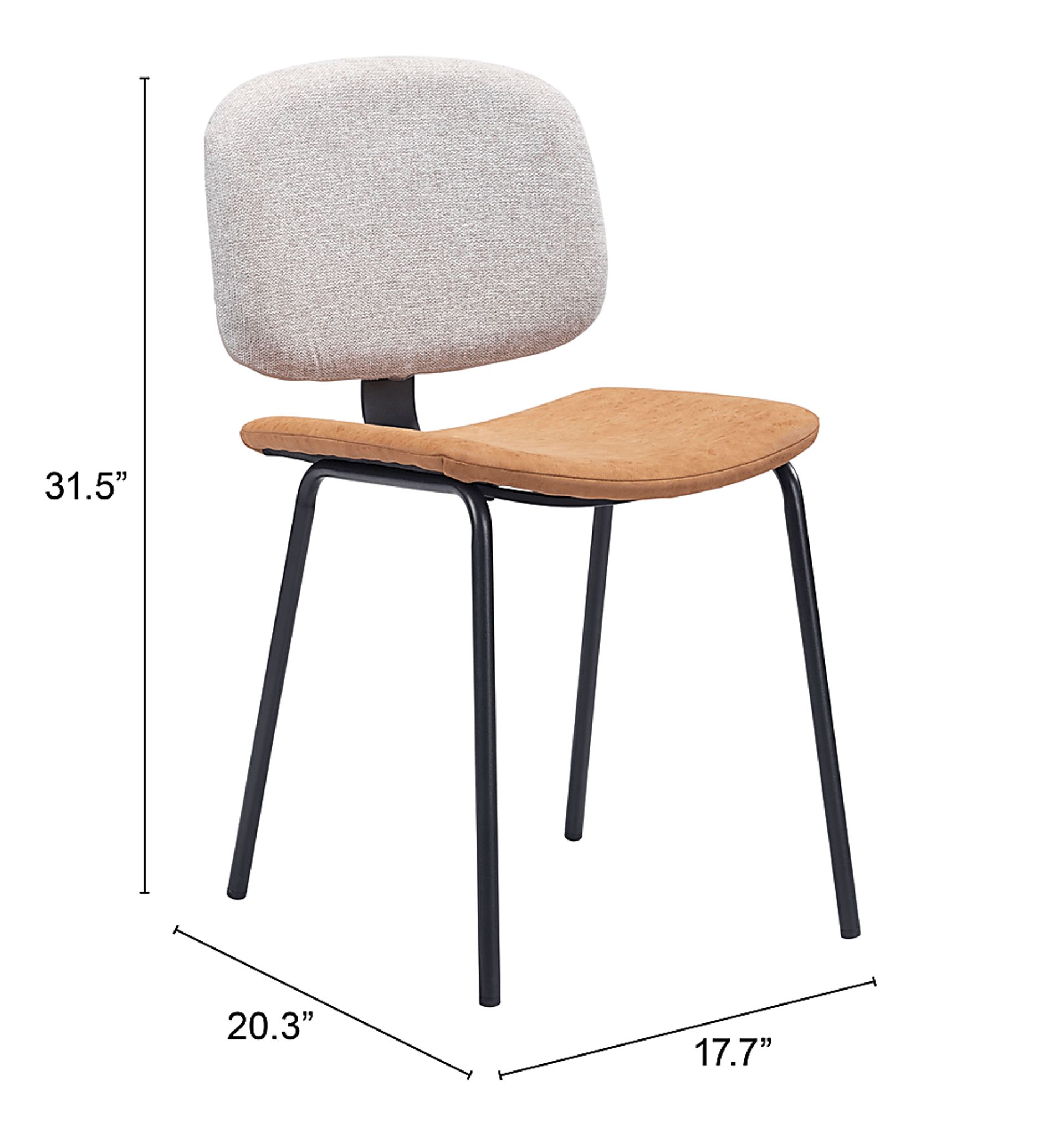Xenodice Beige Side Chair, Set of 2 - Image 2