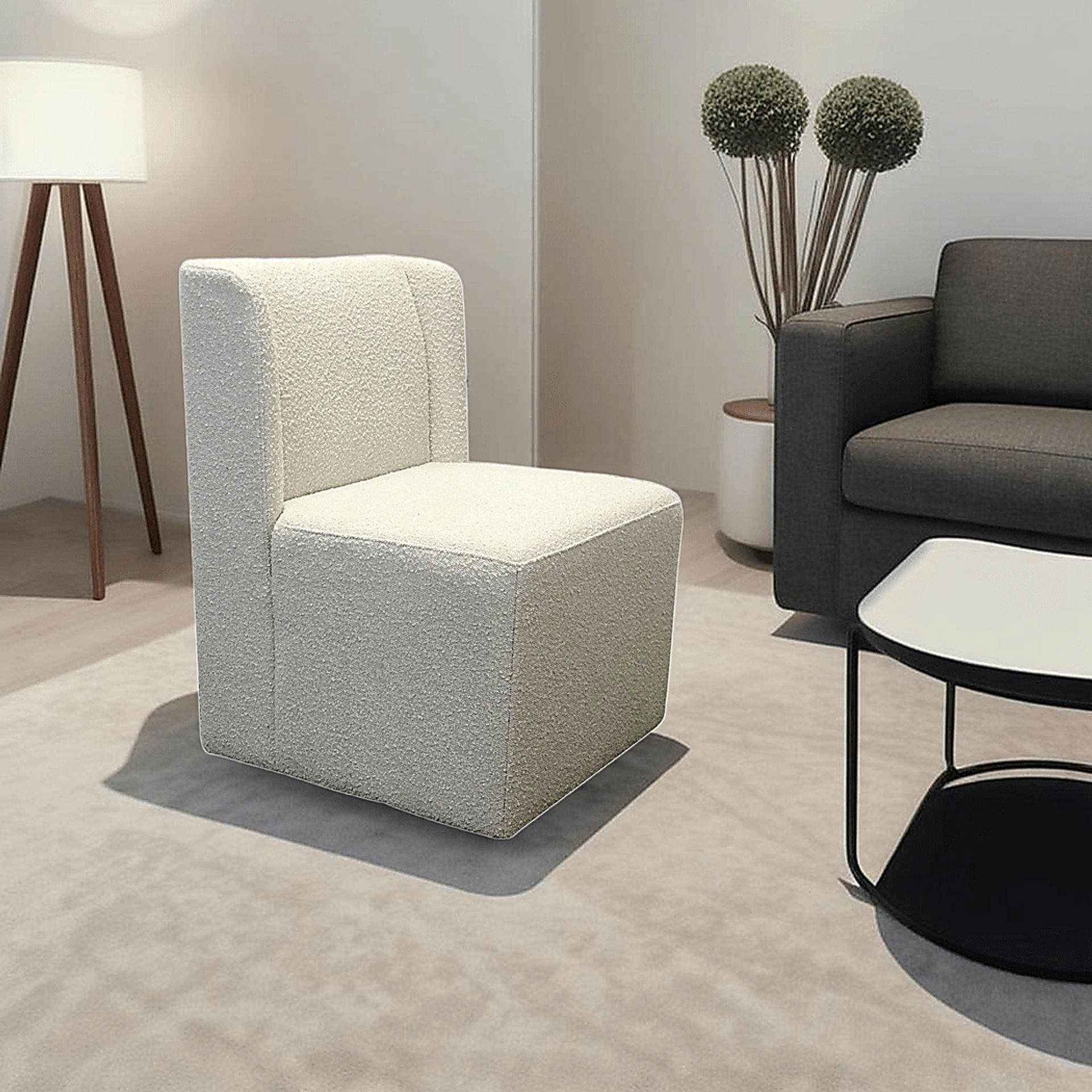Xylonia White Swivel Dining Chair, Set of 2 - Image 2
