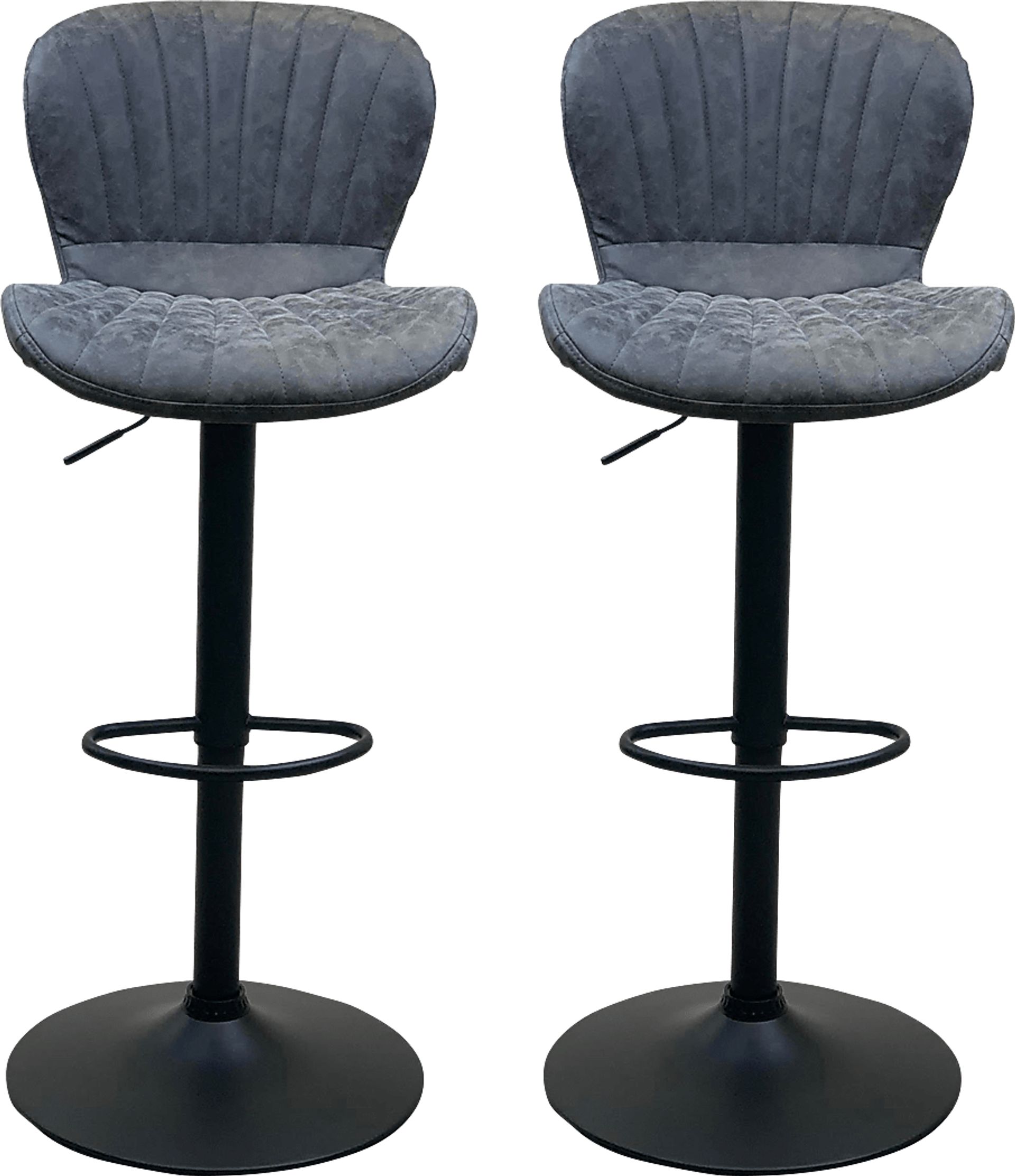 Xynoe Gray Swivel Stool, Set of 2 - Image 1