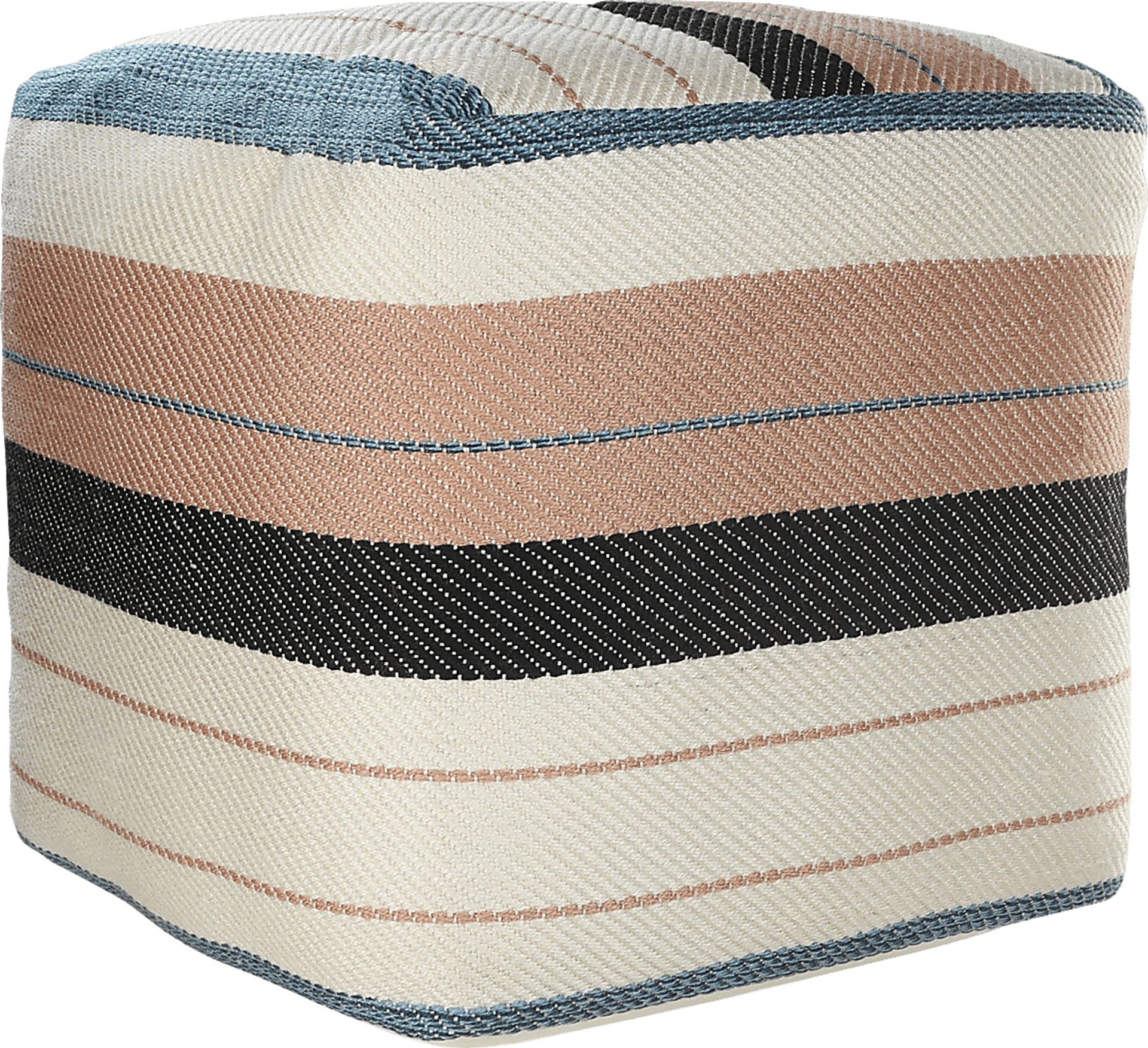Yadui White/Pink Pouf - Image 3