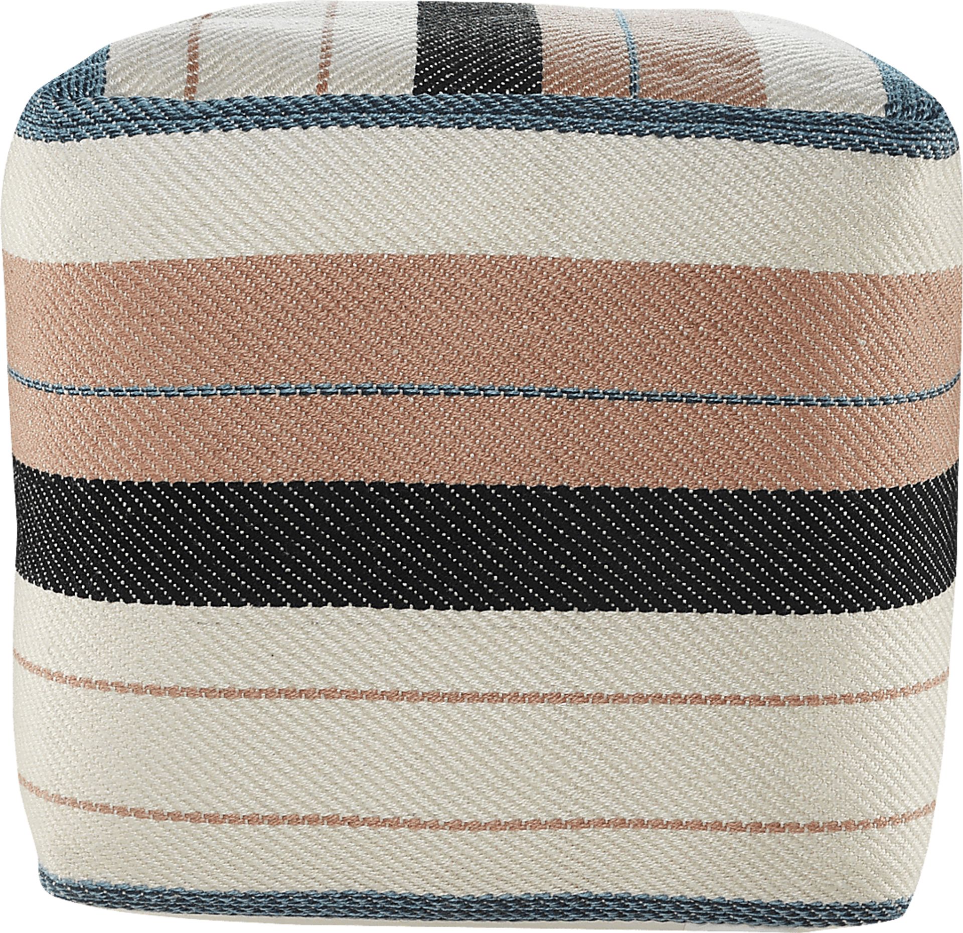 Yadui White/Pink Pouf - Image 4