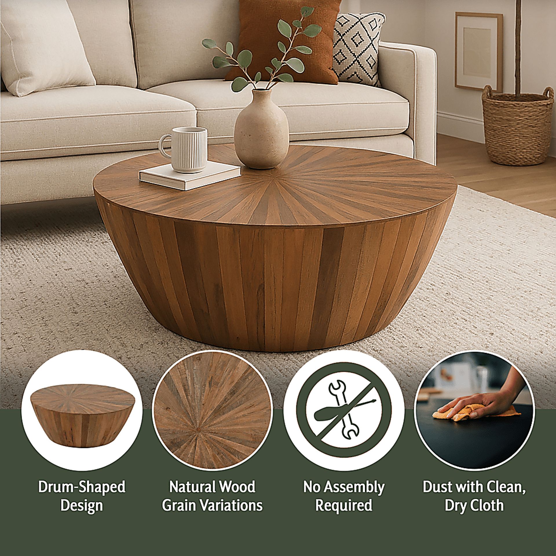 Yahr Brown Cocktail Table - Image 6