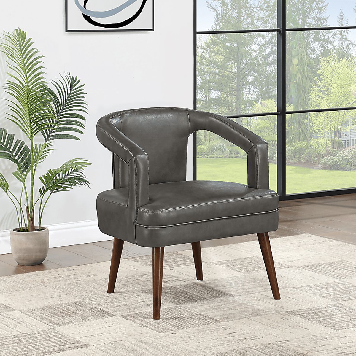 Yahya Pewter Gray Accent Chair | Rooms to Go