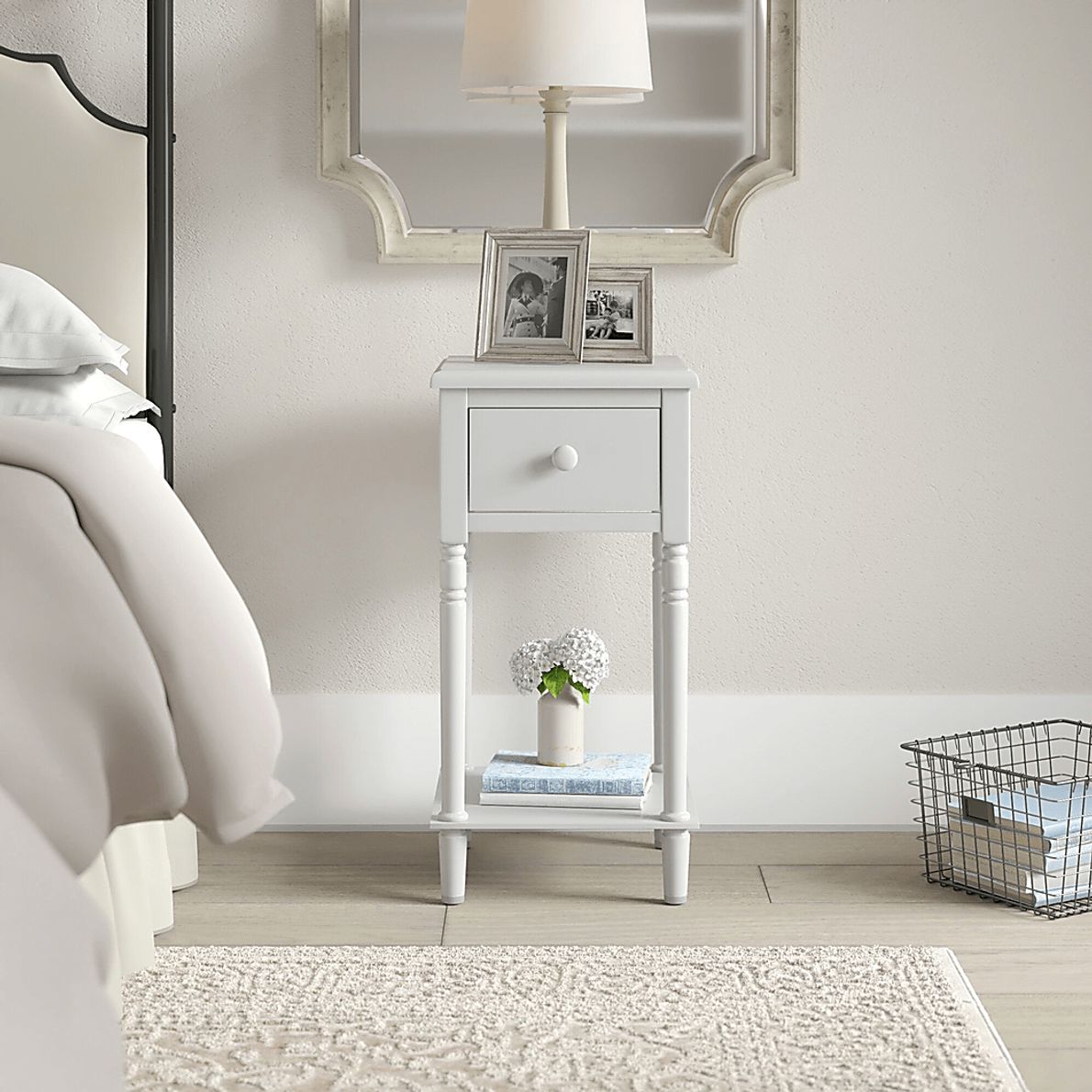 Yankton White Nightstand