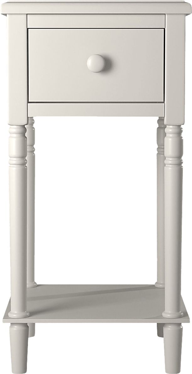 Yankton White Nightstand