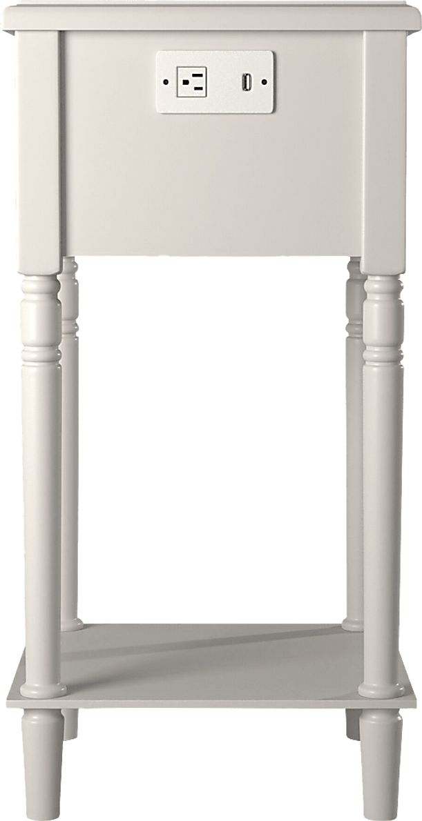 Yankton White Nightstand