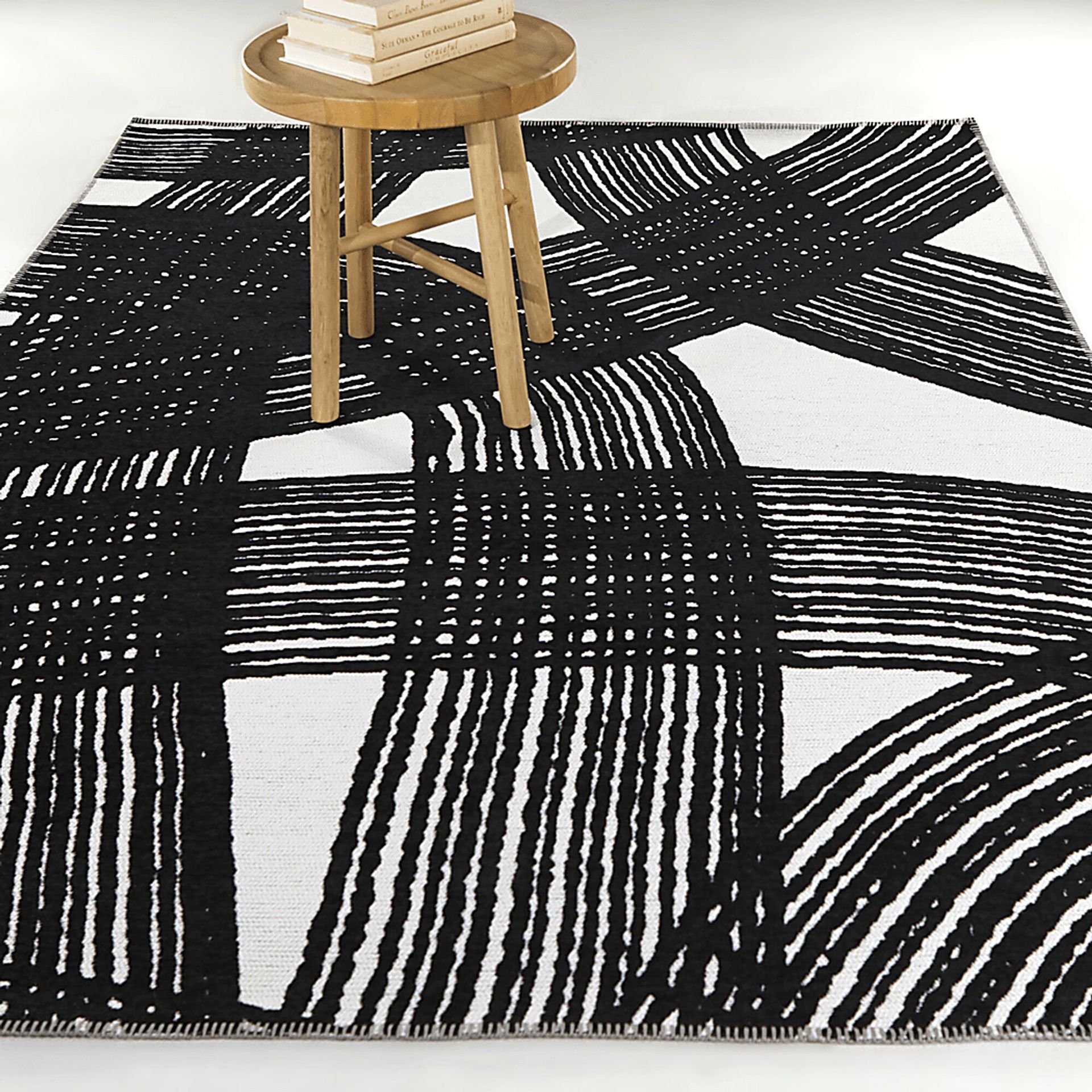 Yanys Black 5'3 x 7' Area Rug - Image 2