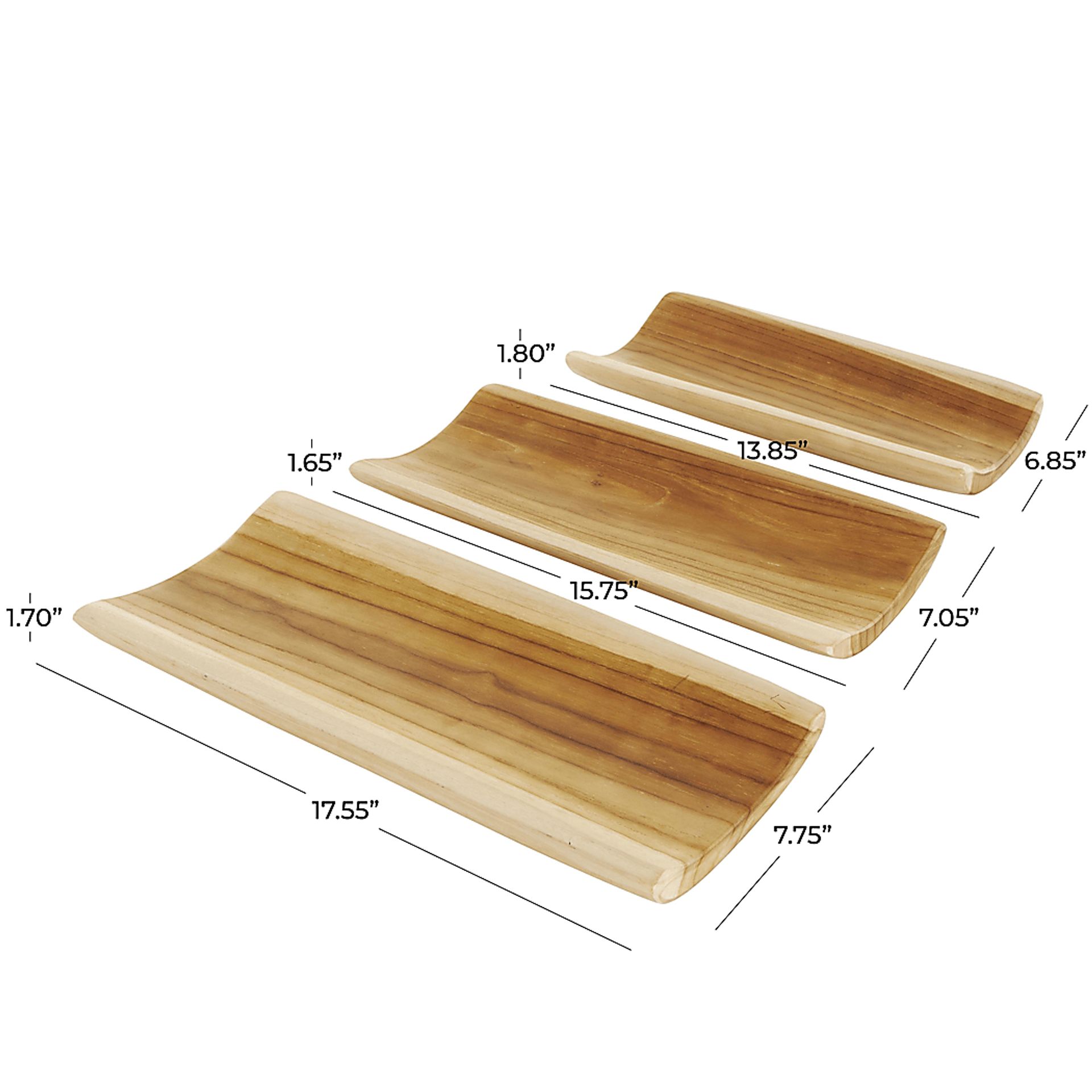 Yaoli Brown Tray, Set of 3 - Image 8