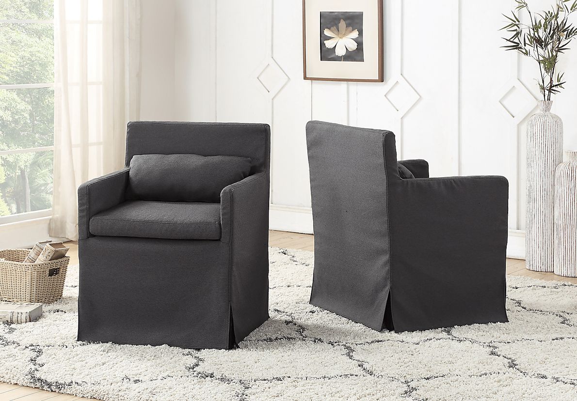 Yarberry Dark Gray Set of 2 Side Chairs