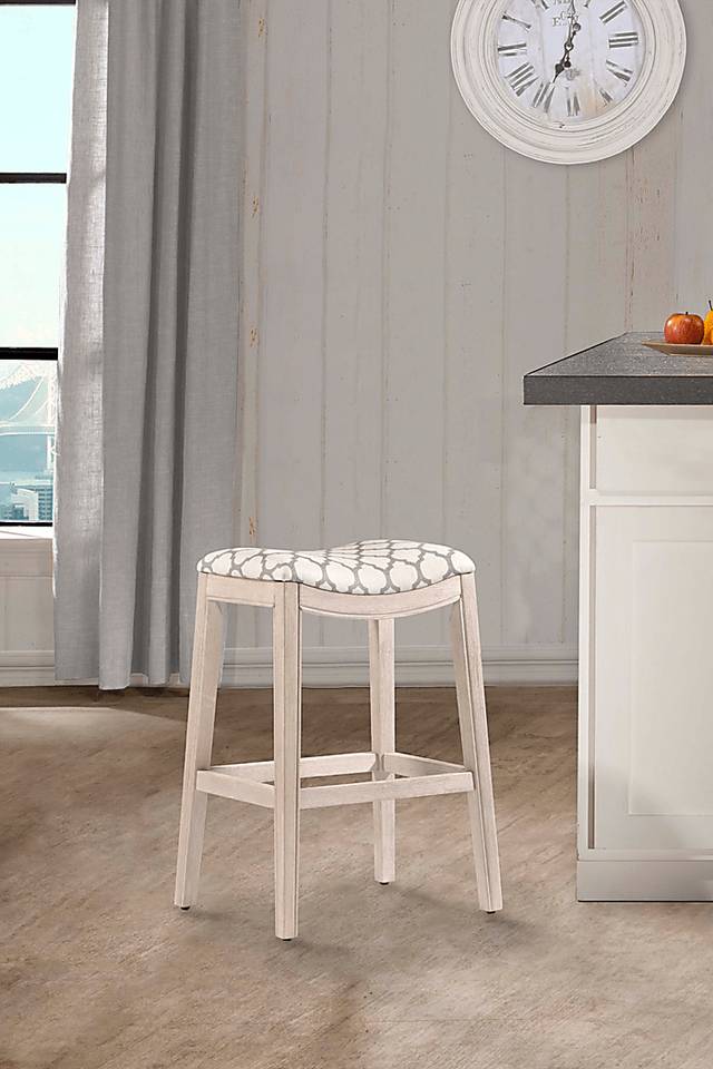 Yarnell White Counter Height Stool - Thumbnail - Image 2