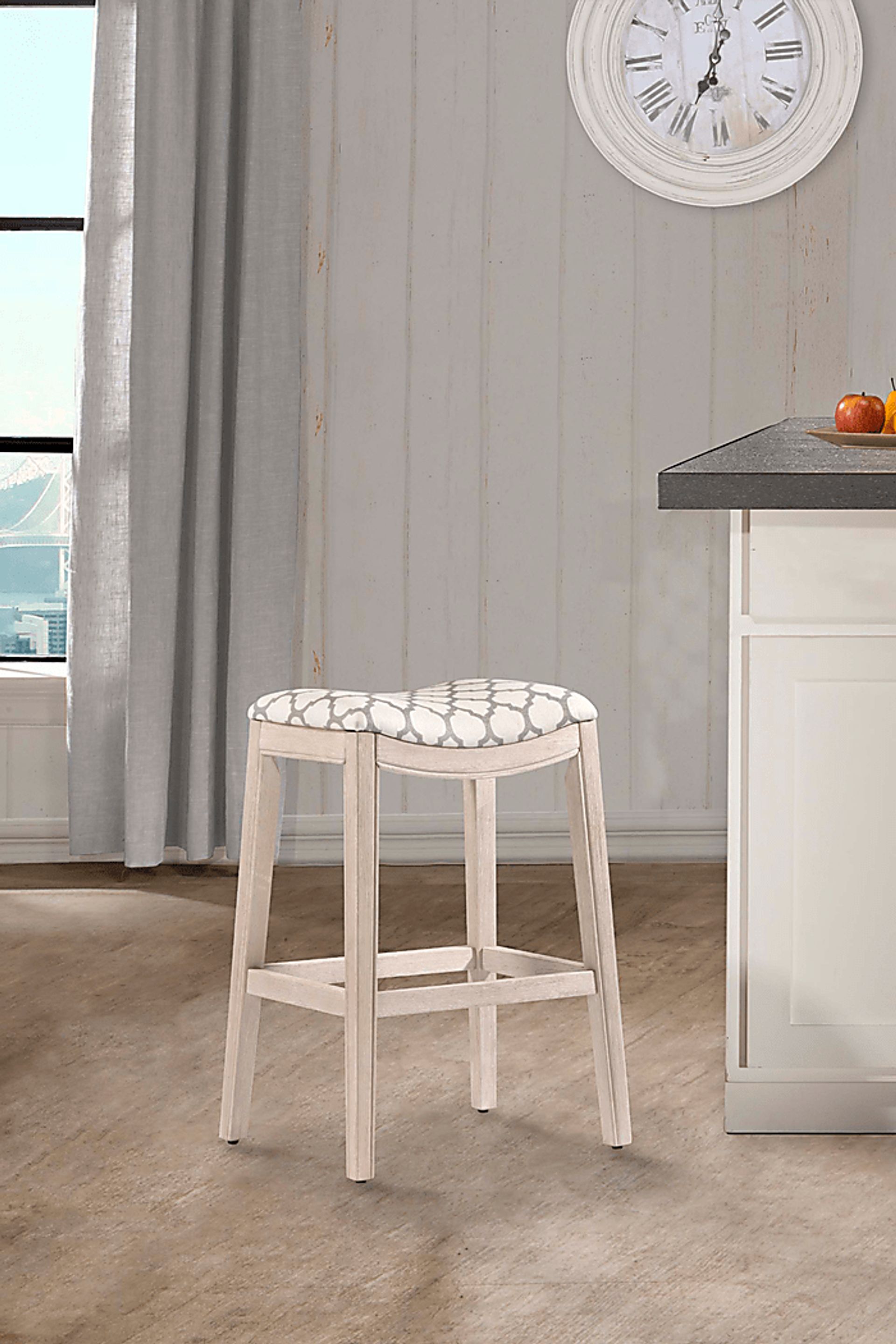Yarnell White Counter Height Stool - Image 2