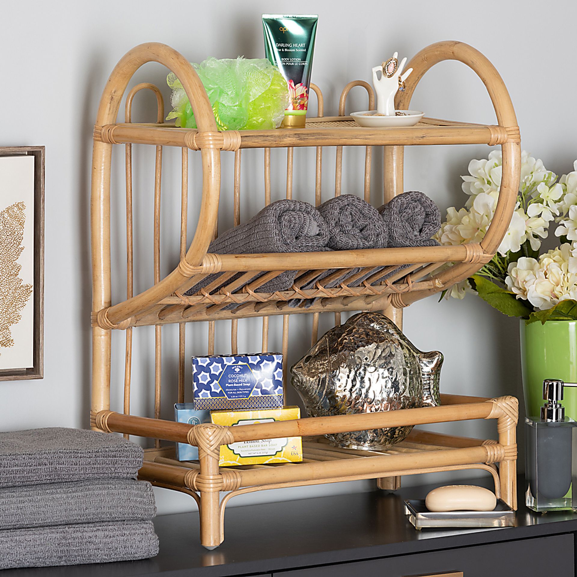 Yawkey Brown 3-Tier Display Shelf - Image 7