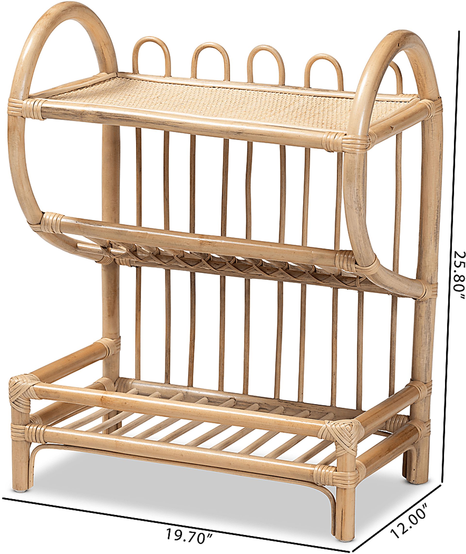 Yawkey Brown 3-Tier Display Shelf - Image 9