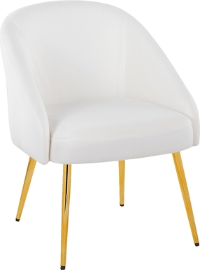 Yemassee White Accent Chair