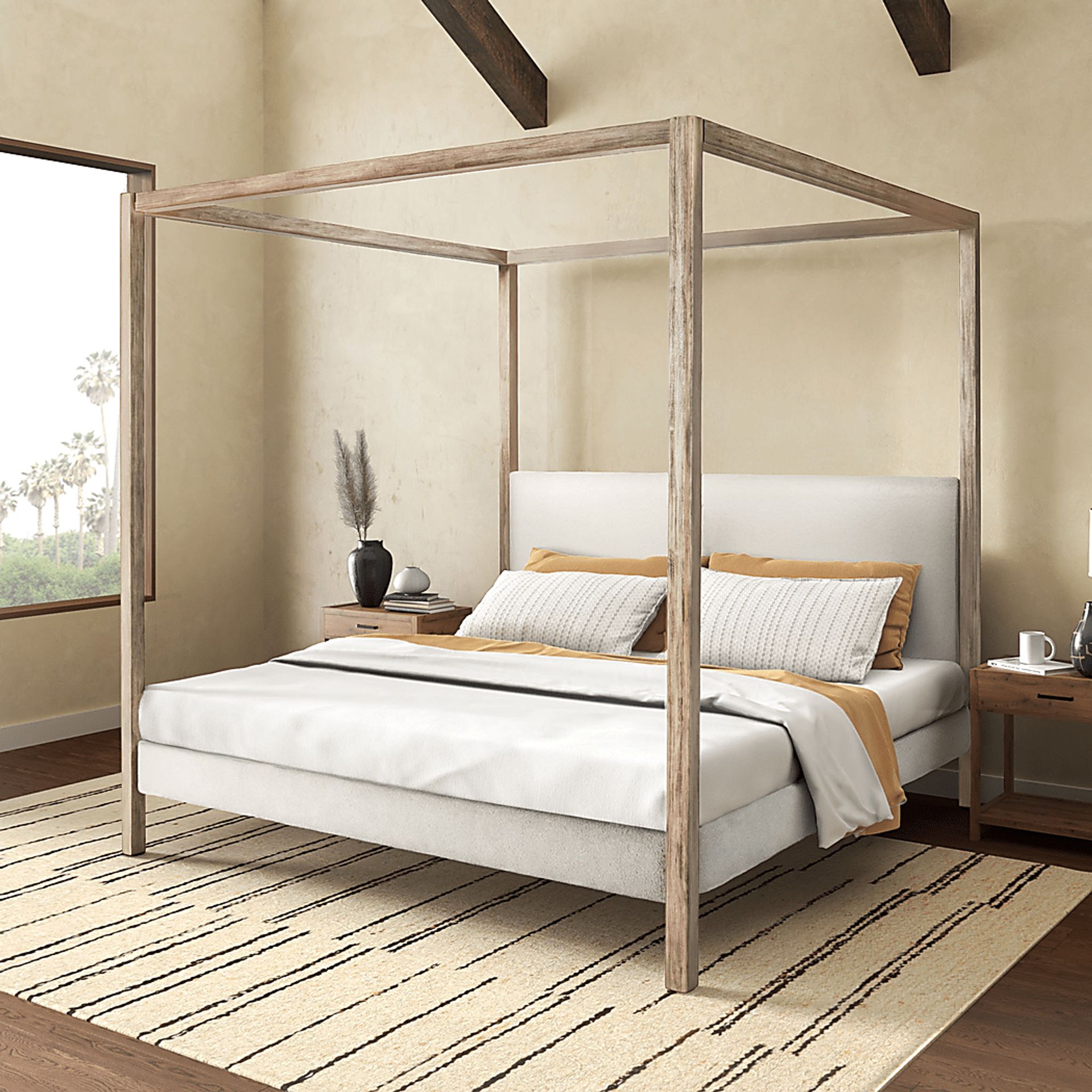 Yemin Ivory/Natural King Bed - Image 3