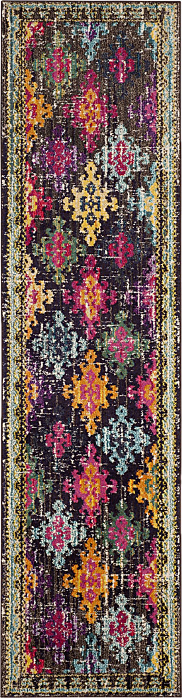 Yemina Black 2'2 x 10' Rug - Thumbnail - Image 1