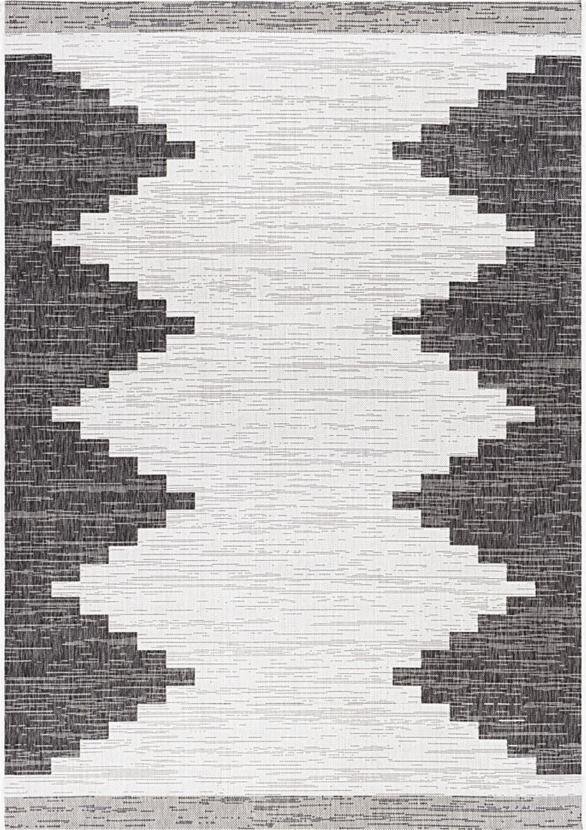 Yenna Black Outdoor Rug - Rooms To Go