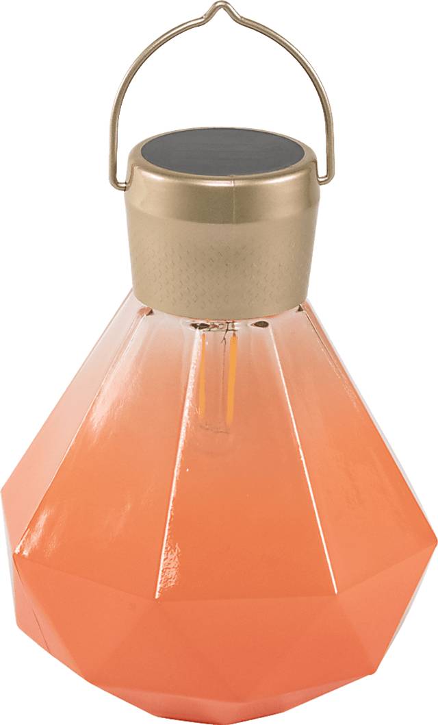 Yeser Cave Outdoor Coral Solar Lantern - Thumbnail - Image 8