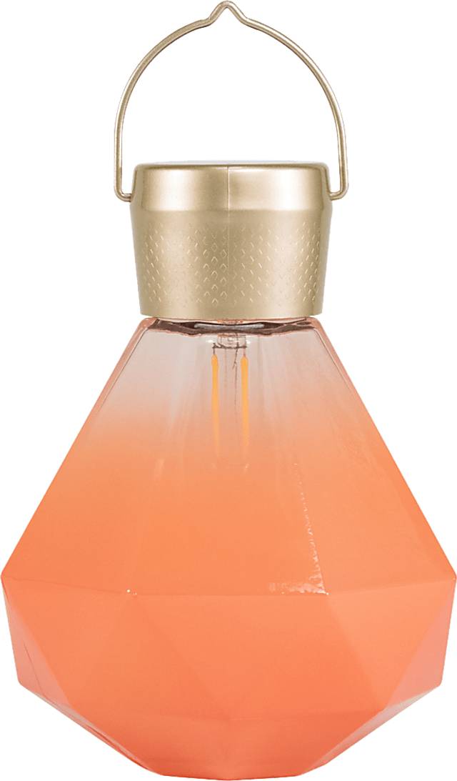 Yeser Cave Outdoor Coral Solar Lantern - Thumbnail - Image 1