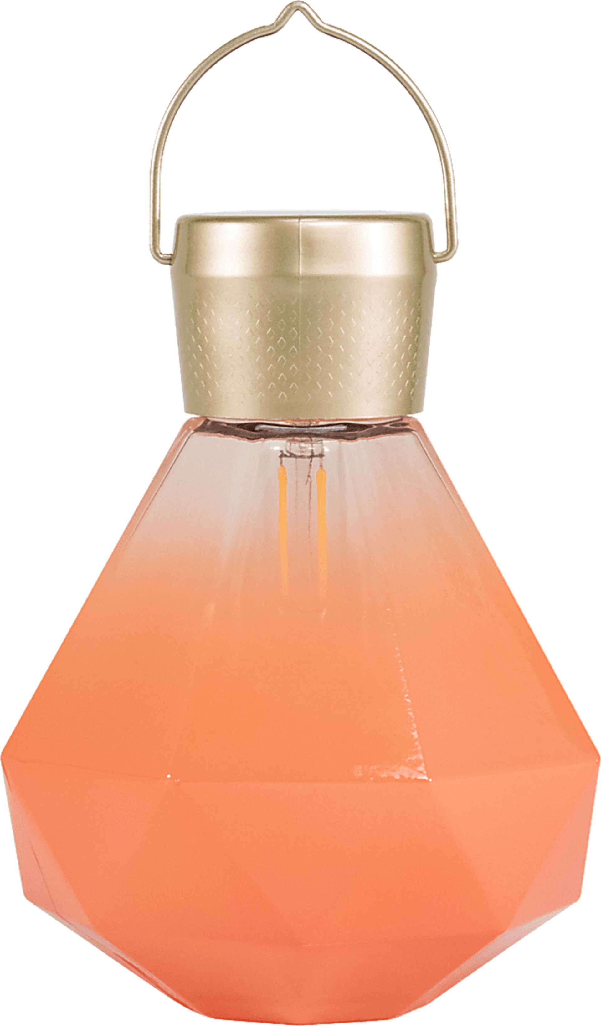 Yeser Cave Outdoor Coral Solar Lantern - Image 1