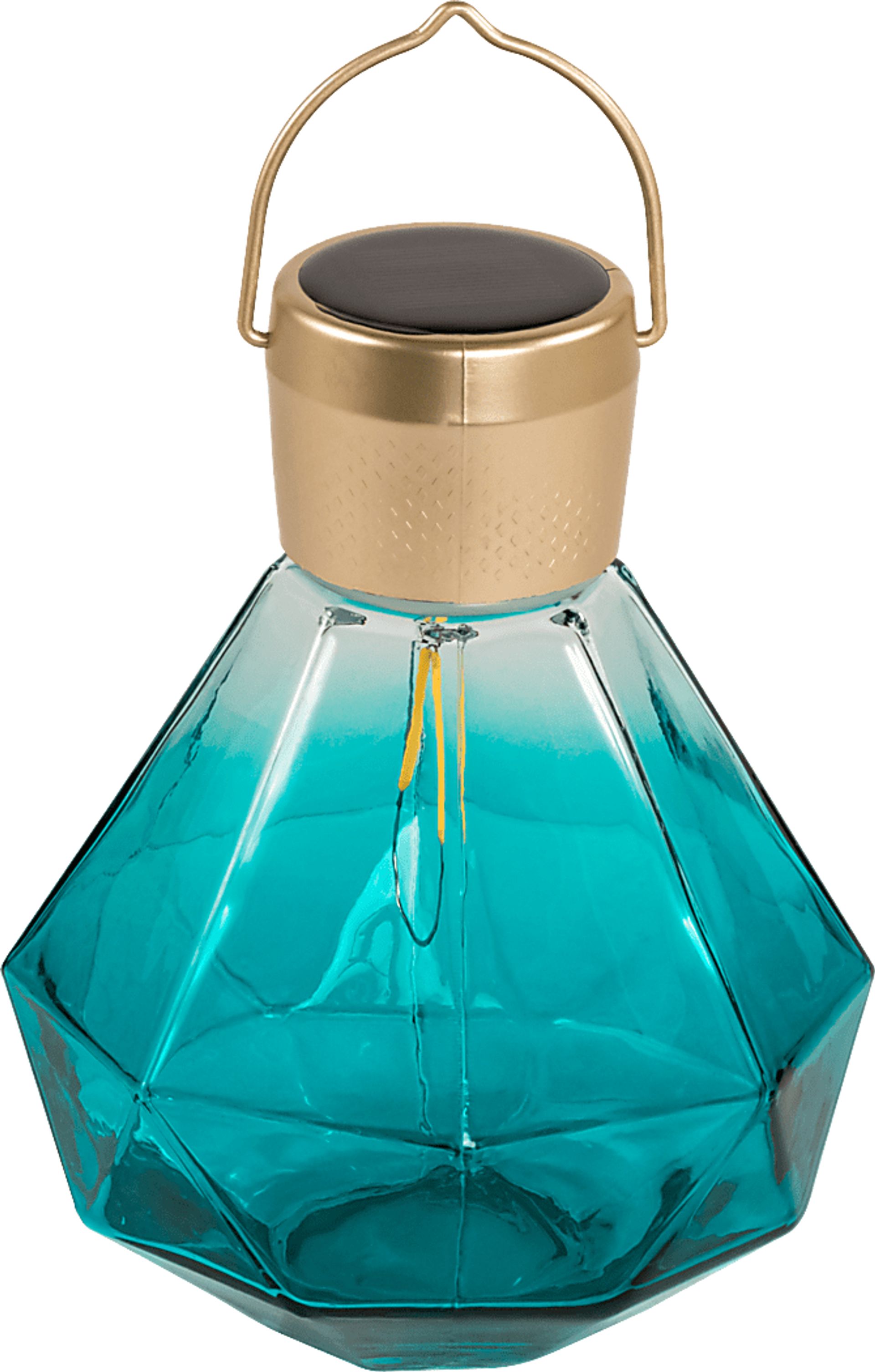 Yeser Cave Outdoor Emerald Solar Lantern - Image 1