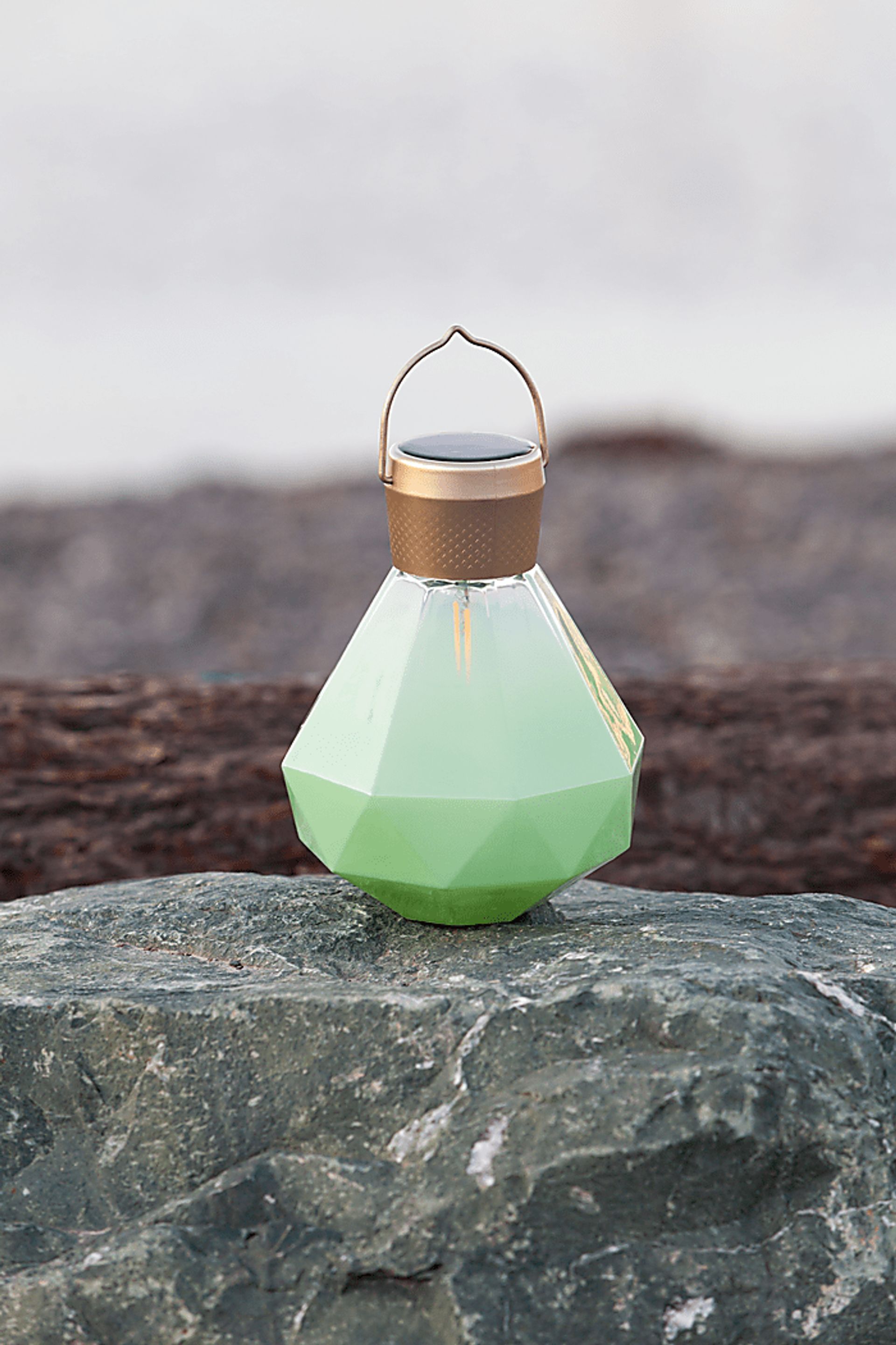 Yeser Cave Outdoor Jade Solar Lantern - Image 8