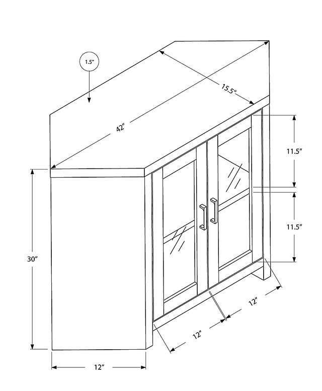 Yesler Taupe 42 in. Console - Thumbnail - Image 2