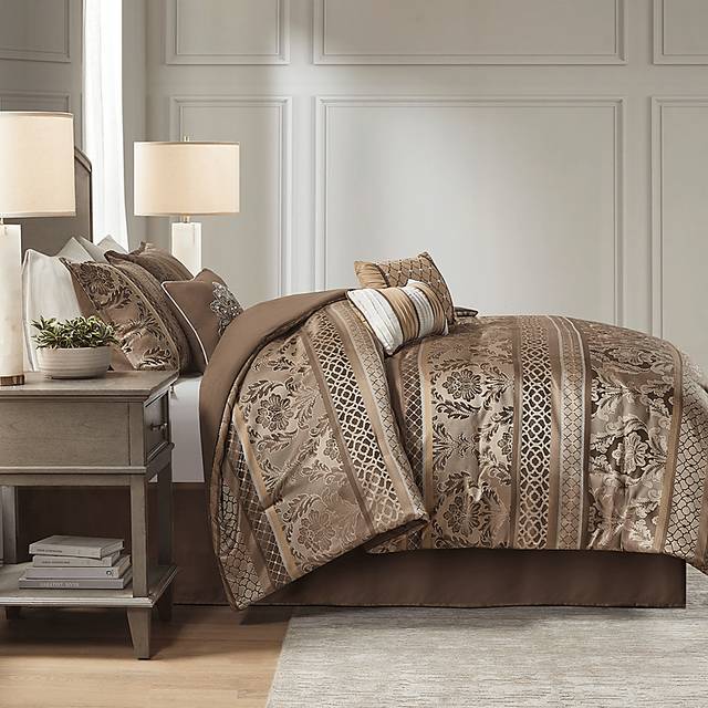Yewell Brown 7 Pc Queen Comforter Set - Thumbnail - Image 4