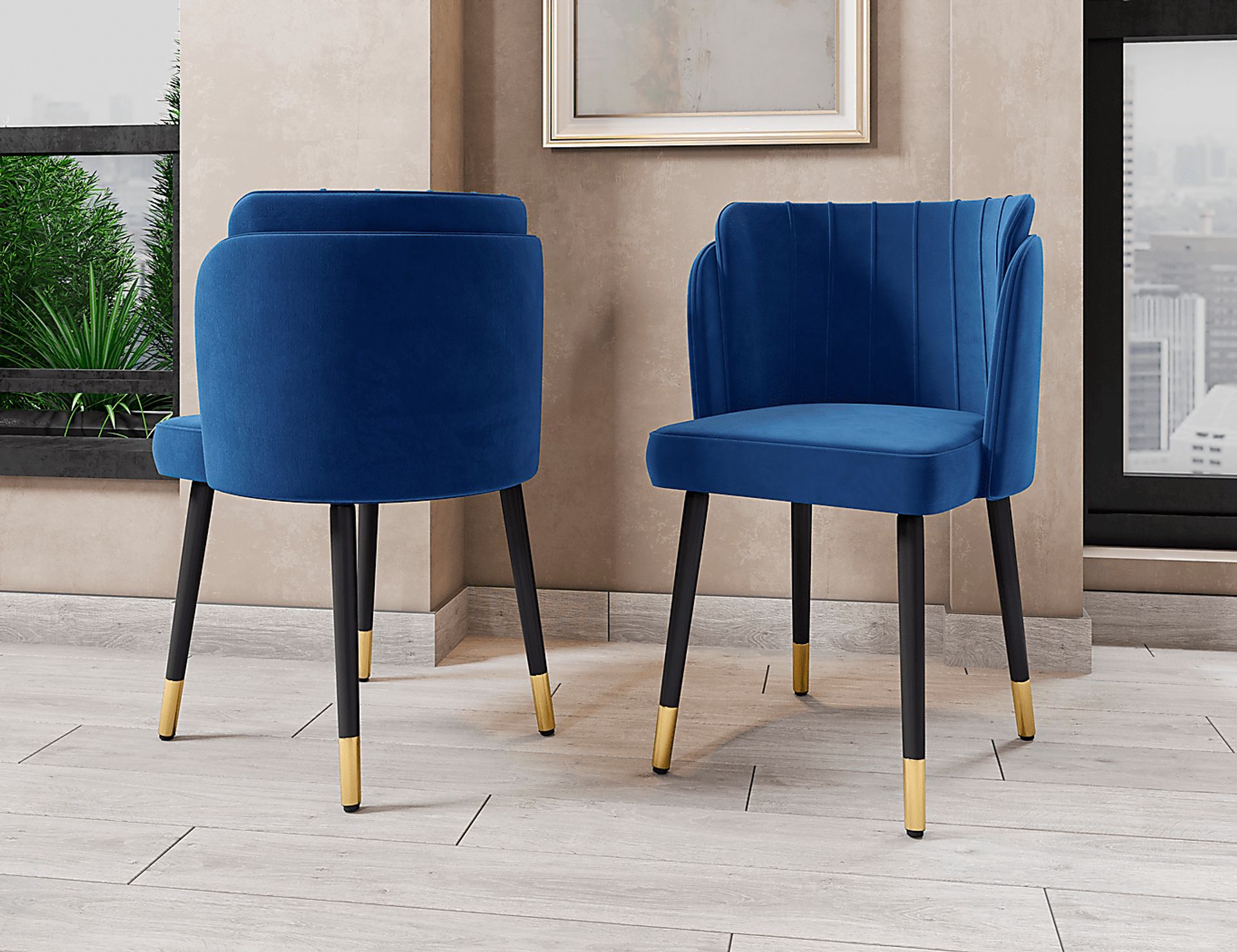 Yewex Blue Side Chair - Image 2