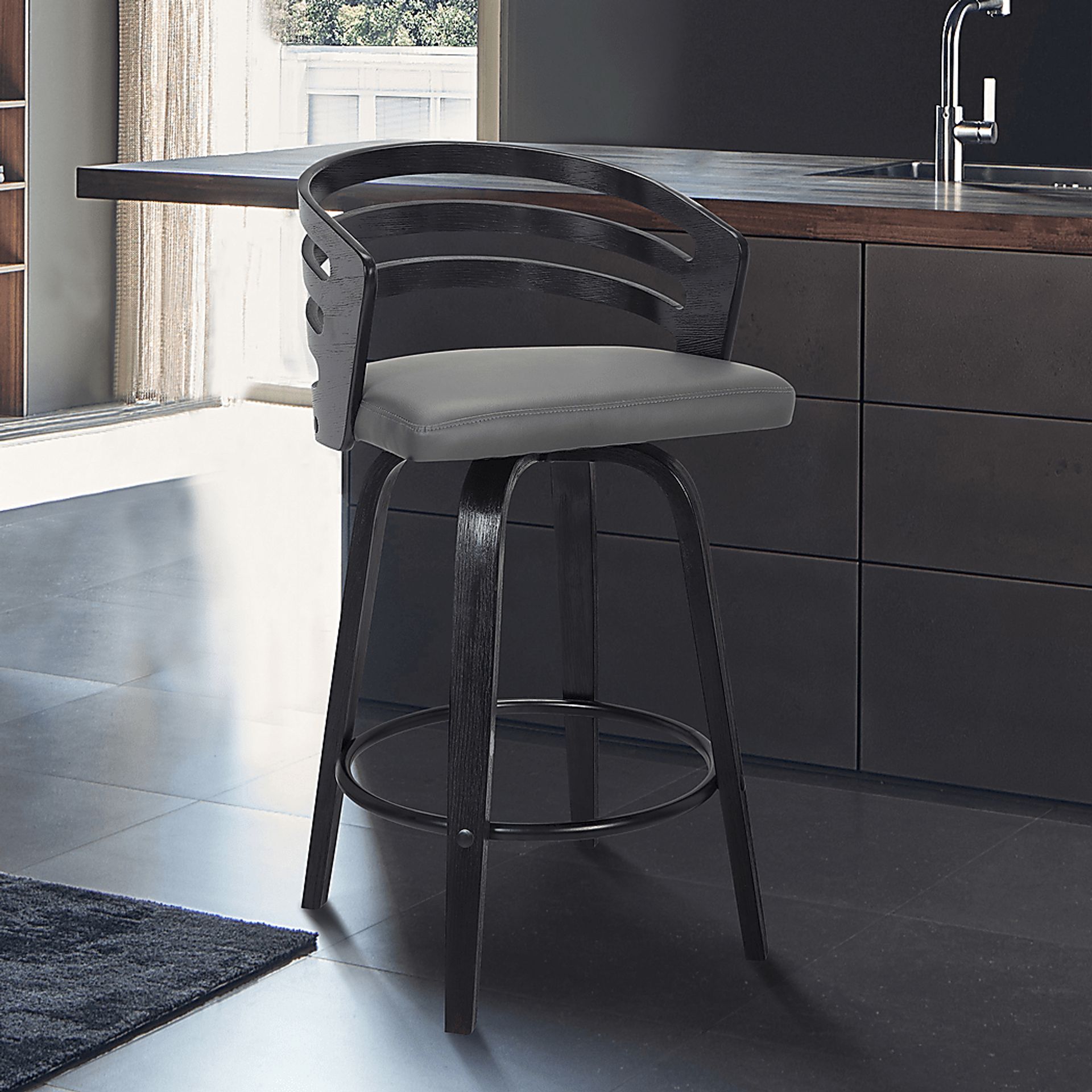 Yeworks Gray Counter Height Stool - Image 2