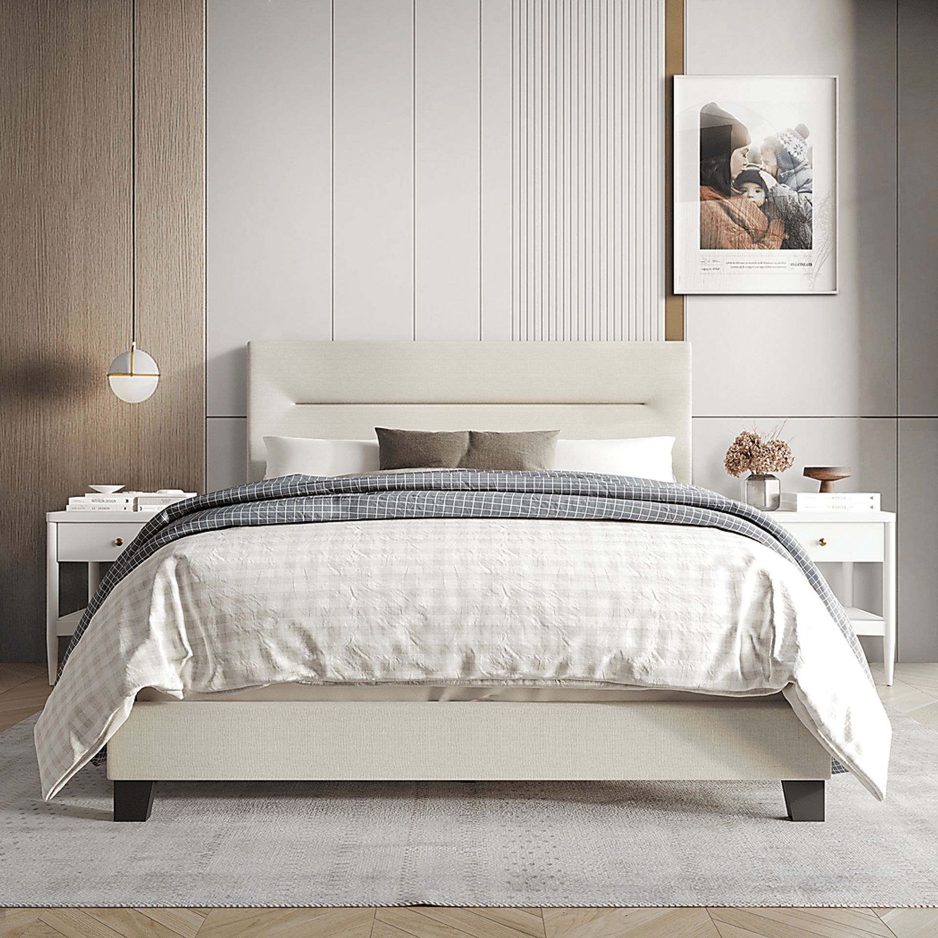 Yewrow Beige Twin Bed - Image 2