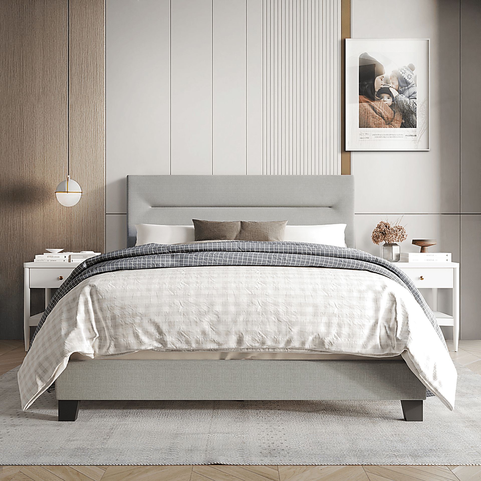 Yewrow Gray King Bed - Image 2