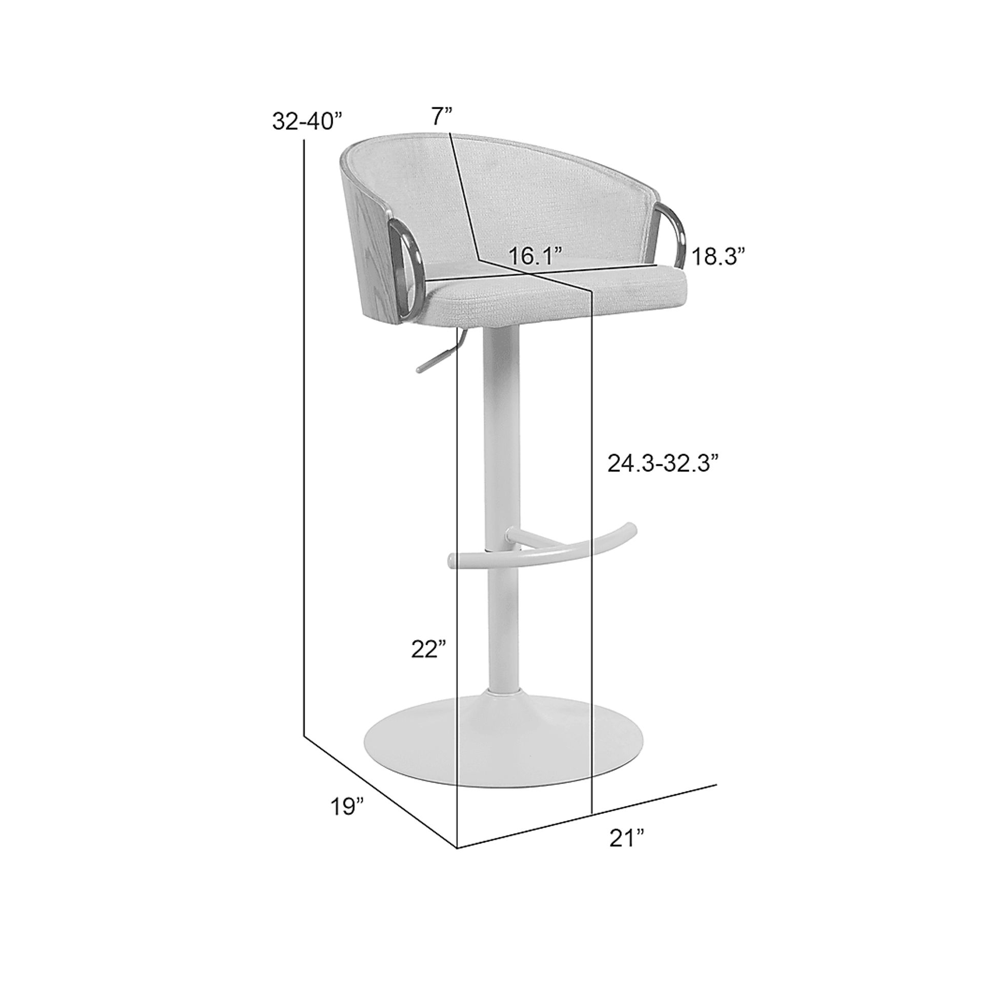 Yewshine White Barstool - Image 8
