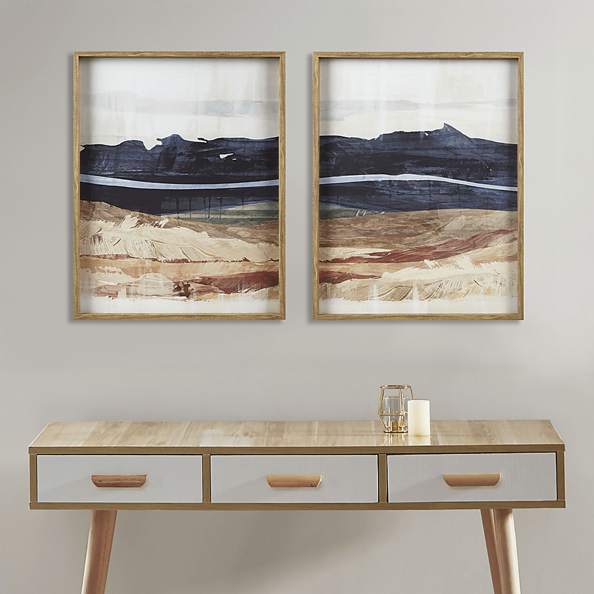 Yewway Blue Wall Decor, Set of 2 - Image 2