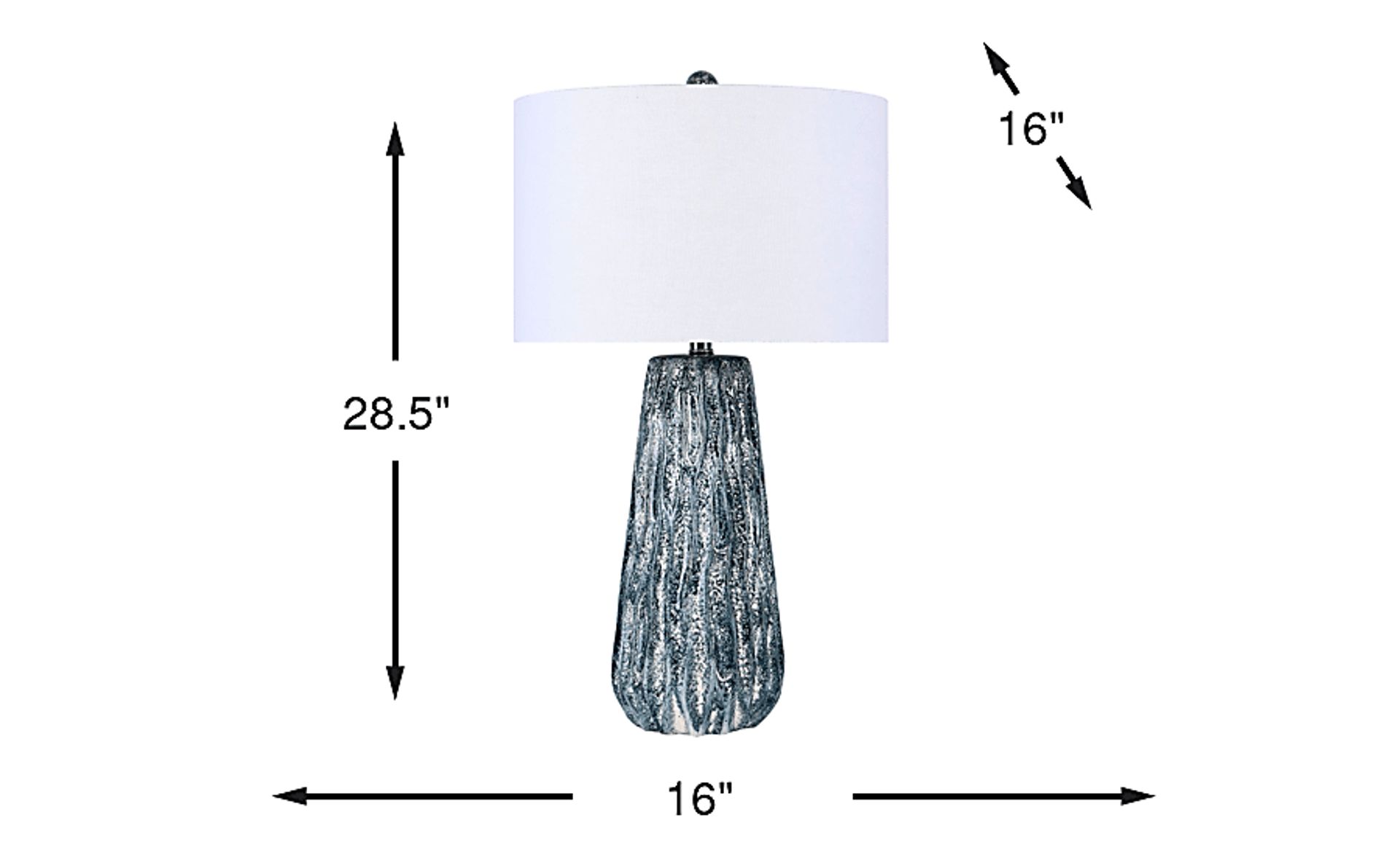 Dimension Image. Please refer to the Dimension Tab on this page for dimension details.