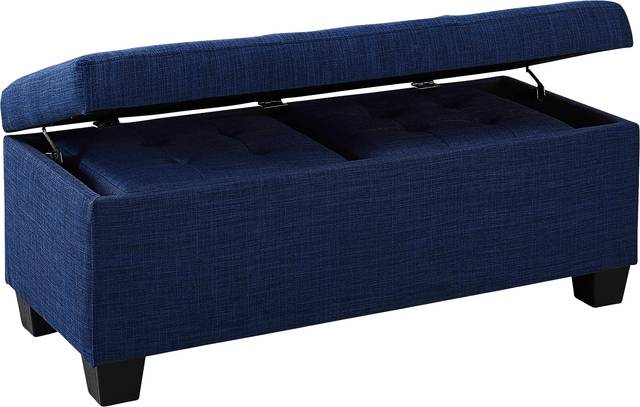 Yoest Blue 3pc Storage Ottoman Set - Thumbnail - Image 6
