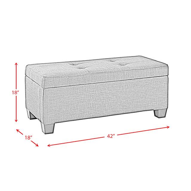 Yoest Charcoal 3pc Storage Ottoman Set - Thumbnail - Image 8