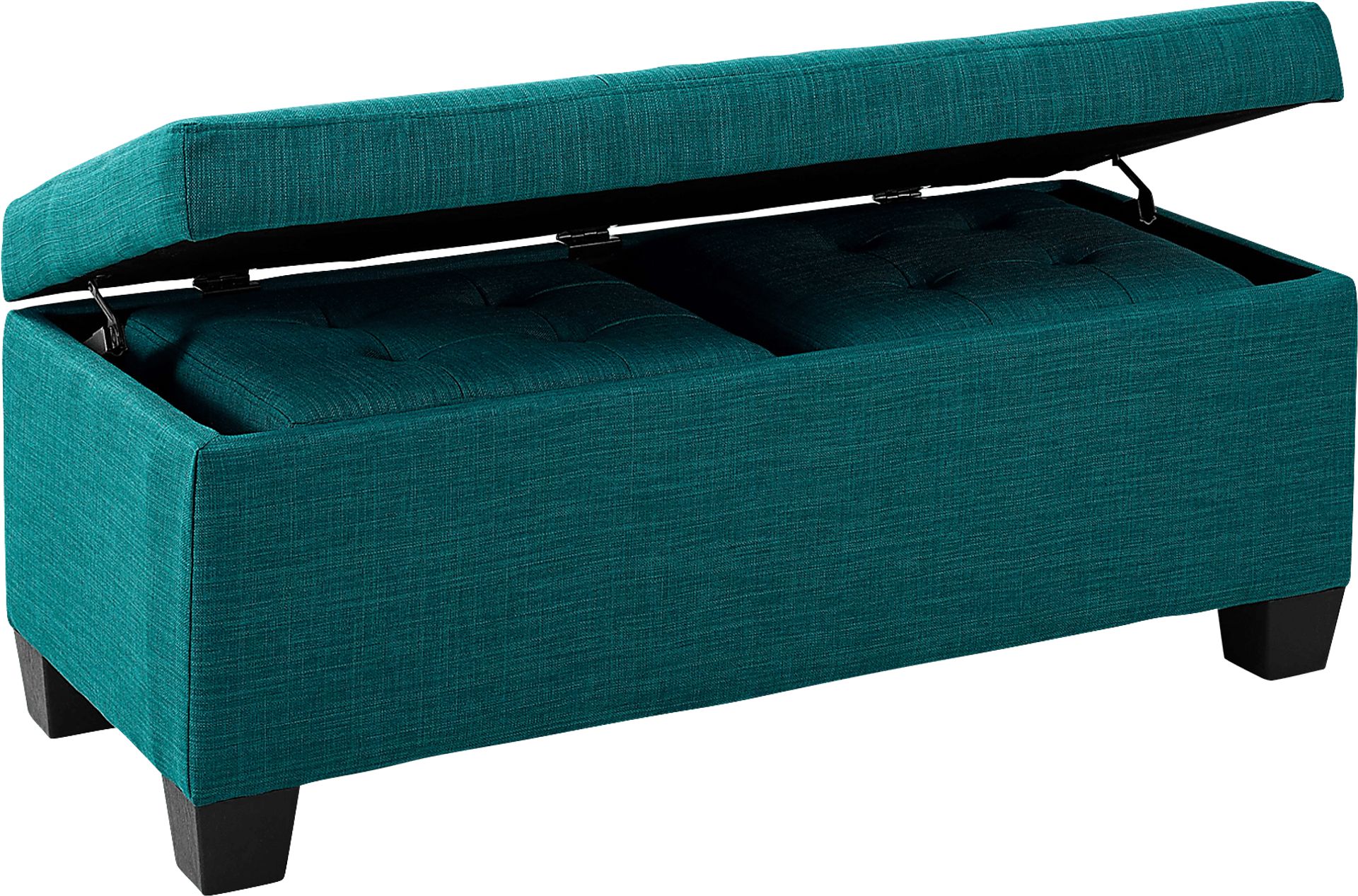 Yoest Teal 3pc Storage Ottoman Set - Image 5