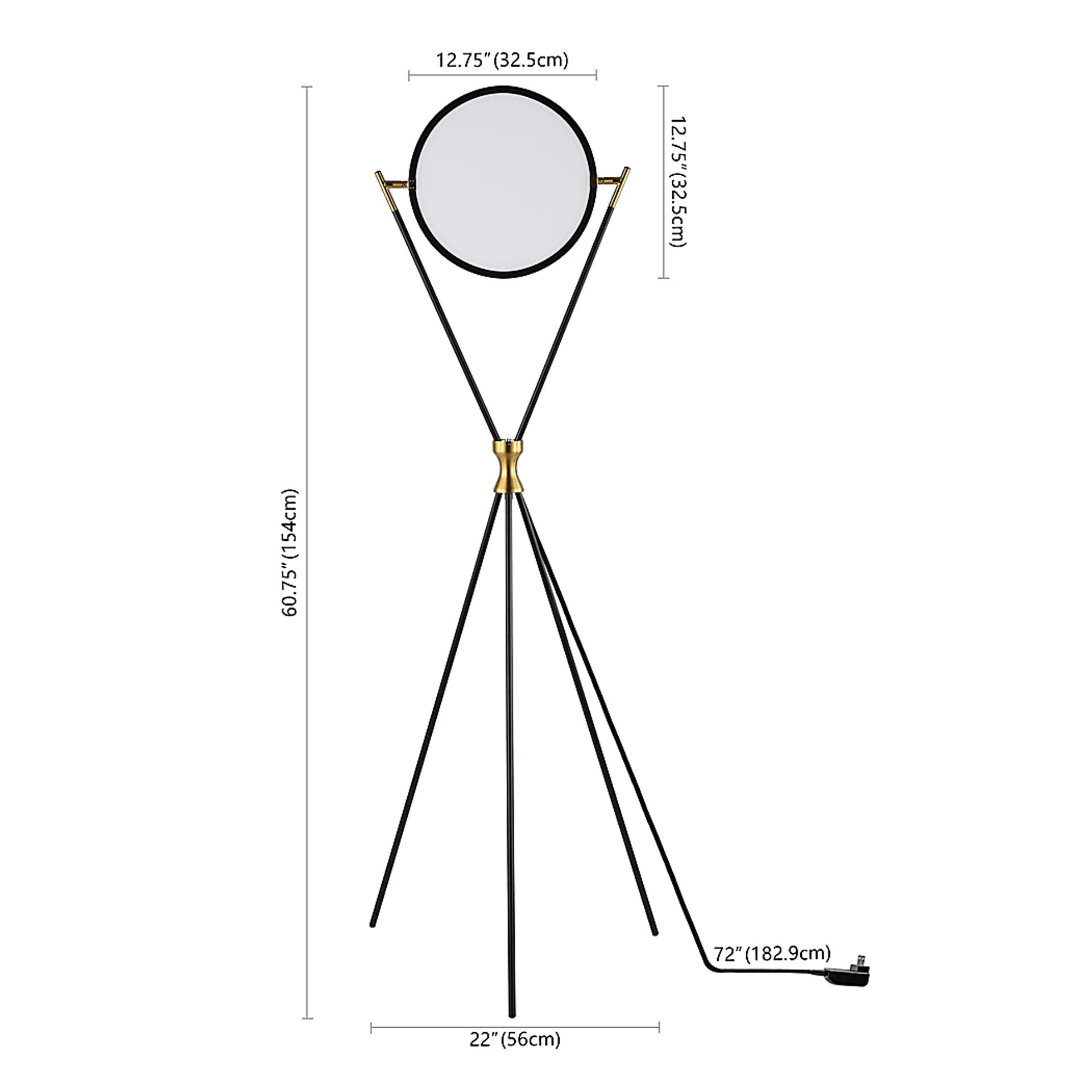 Yolanda Vista Black Floor Lamp - Image 2