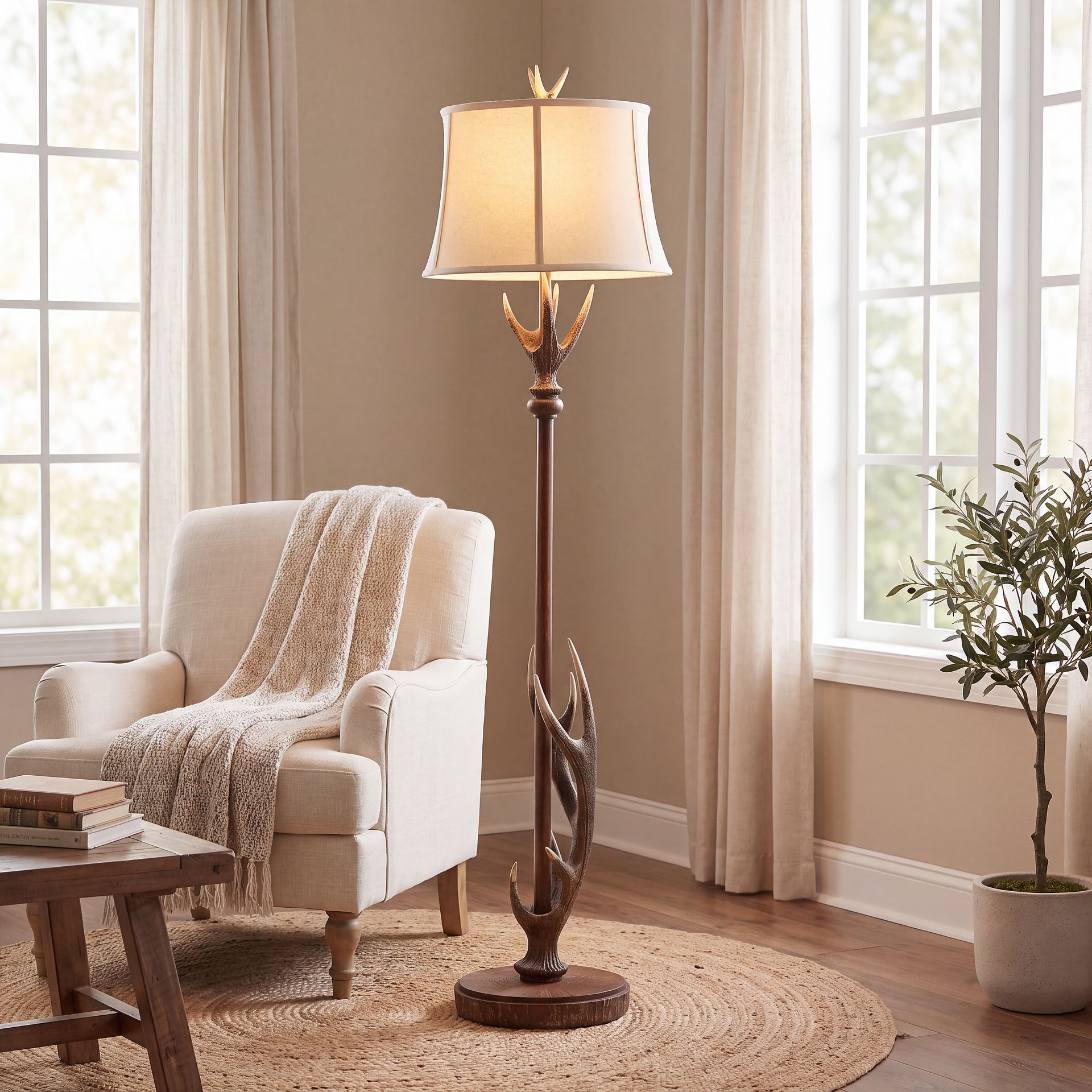 York Court Natural Floor Lamp - Image 3