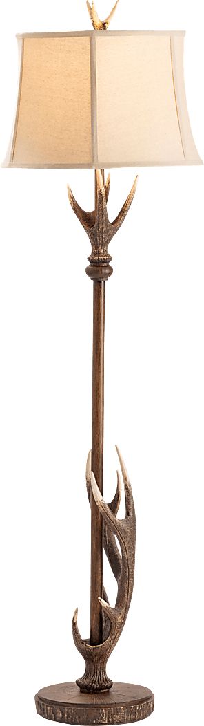 York Court Natural Floor Lamp