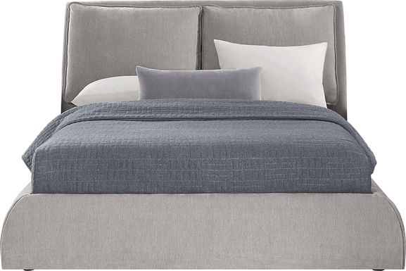 York Mills Gray 3 Pc King Upholstered Bed